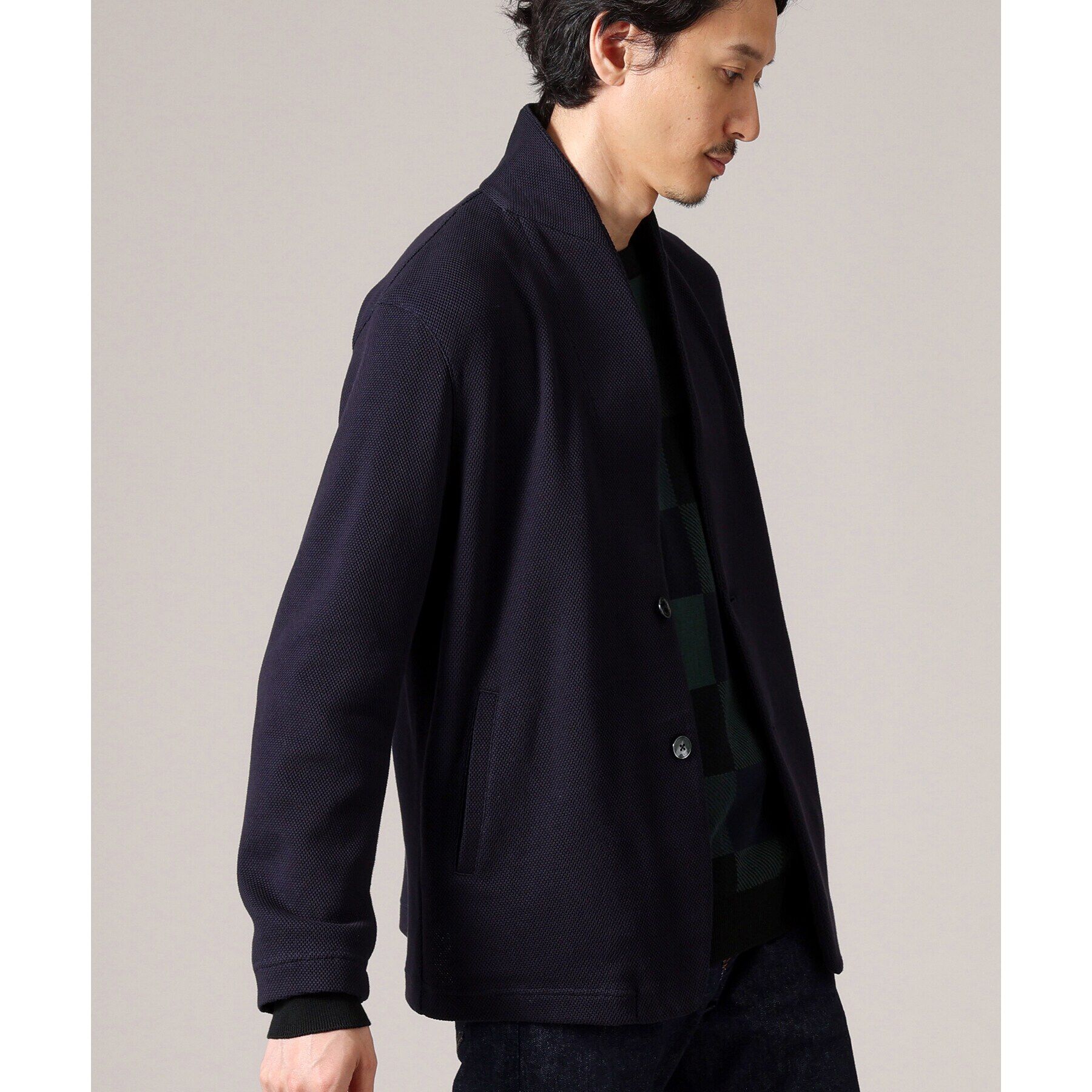 TAKEO KIKUCHI「【尾州織】ショールカラー カーディガン ジャケット」|カーディガン|