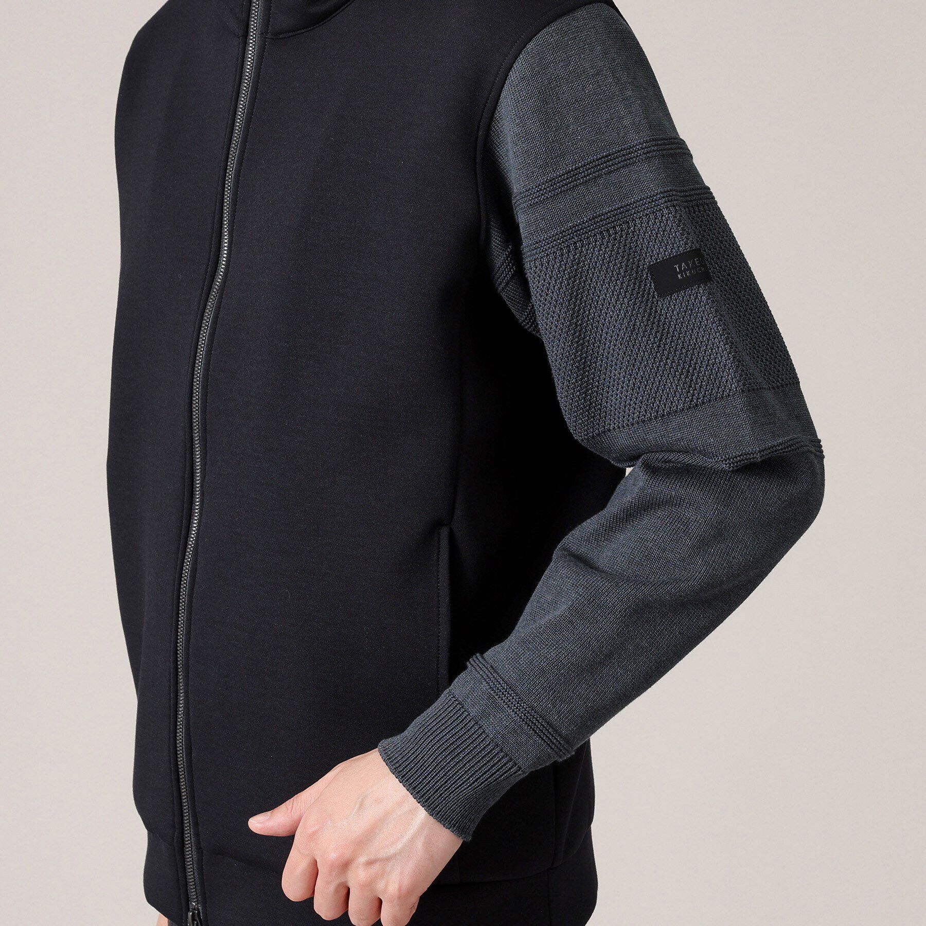 TAKEO KIKUCHI「【Made in JAPAN】ニットスリーブ ジップアップ パーカ」|パーカー|