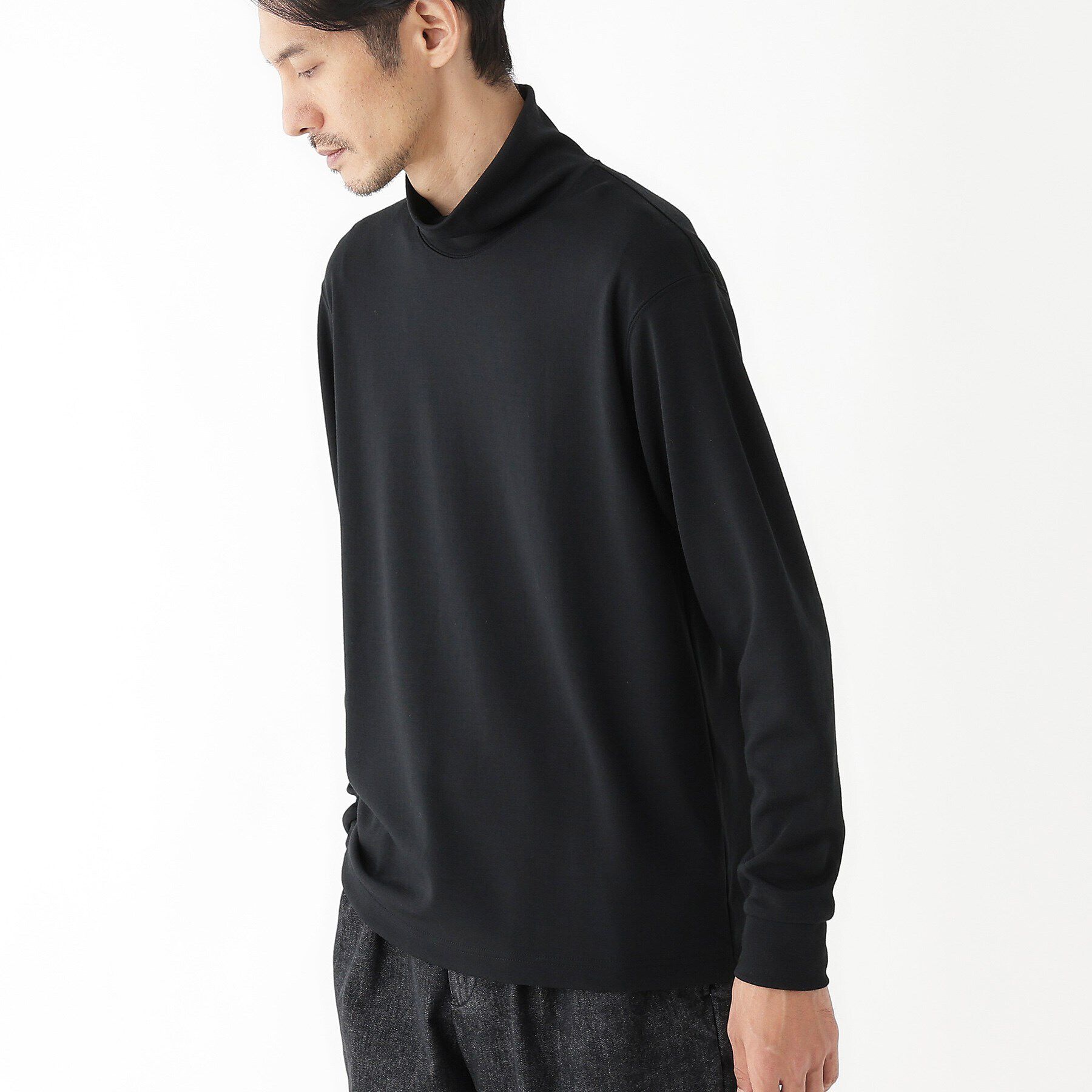 TAKEO KIKUCHI「【THE FLAGSHIP】ウール混 オフネック プルオーバー」|Tシャツ・カットソー|