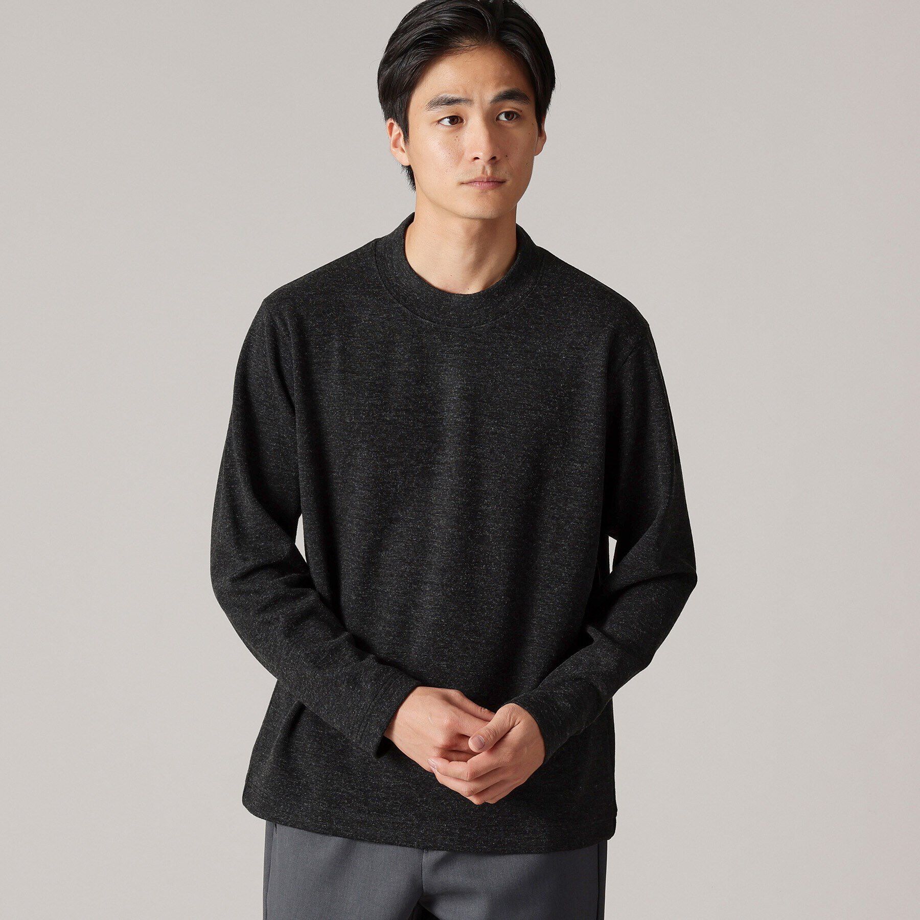 TAKEO KIKUCHI「【Sサイズ～】ウールブレンド ポンチ カットソー」|Tシャツ・カットソー|チャコールグレー(0