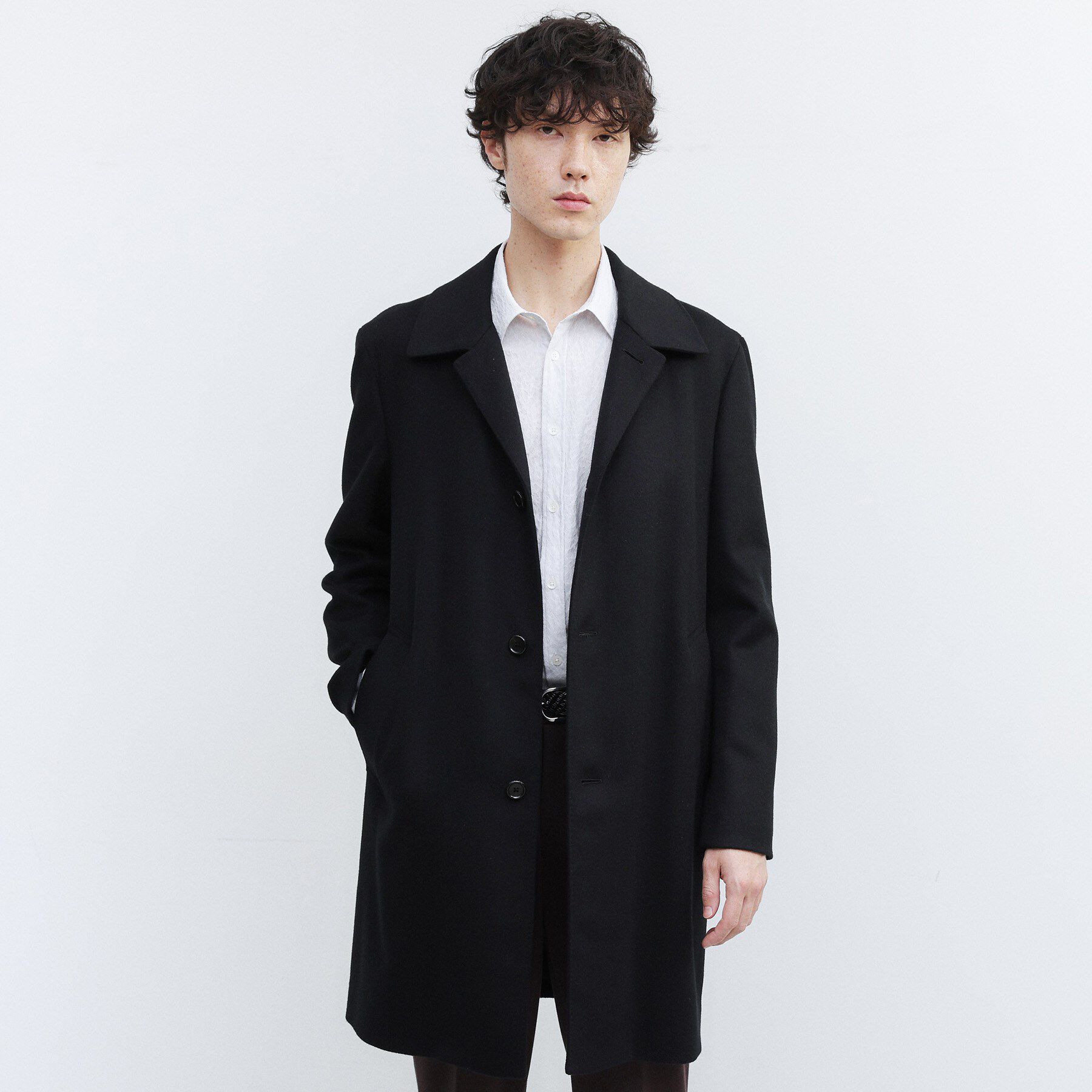 TAKEO KIKUCHI「カシミヤブレンド ビーバー調ステンカラーコート」|ステンカラーコート|