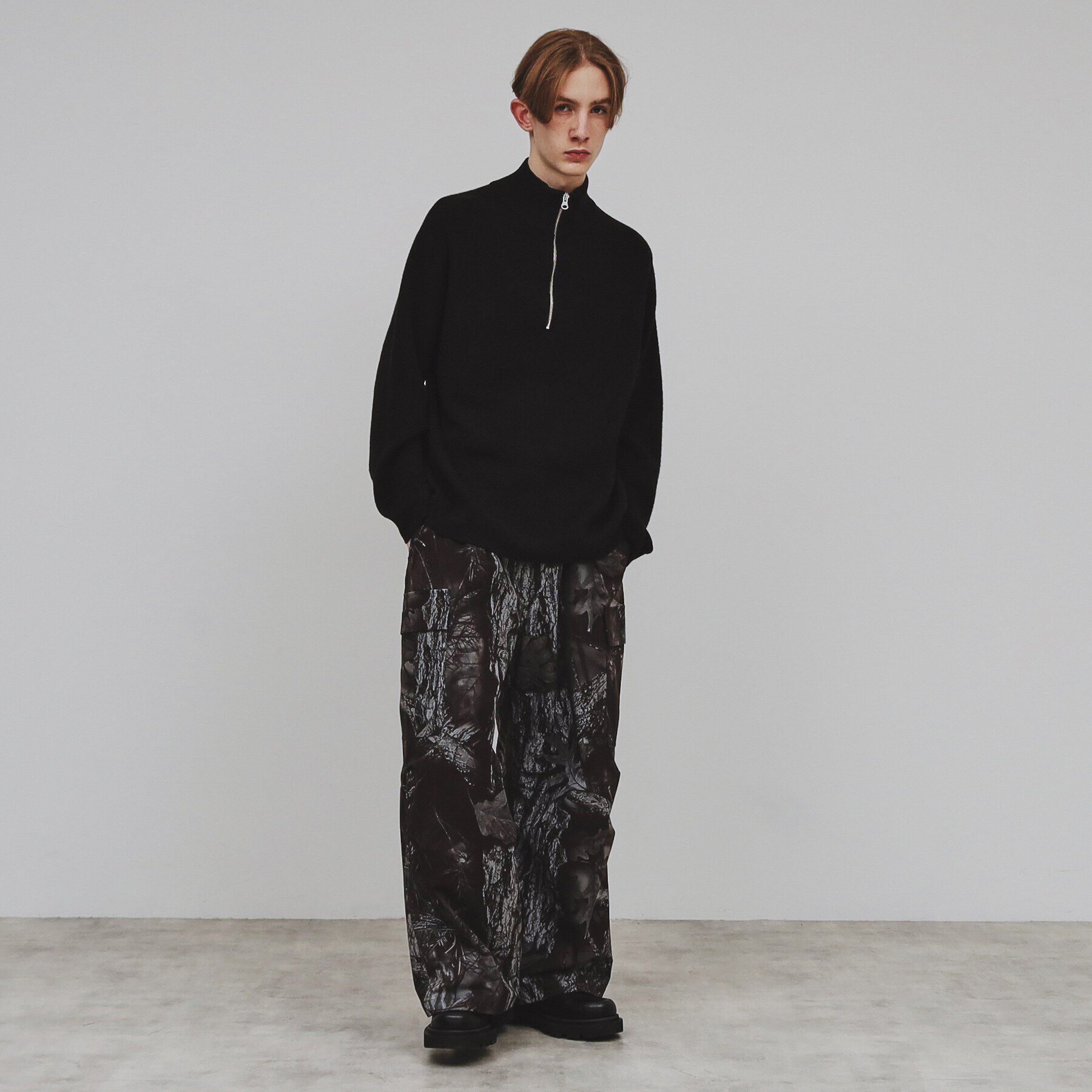 tk.TAKEO KIKUCHI「もちもちハーフジップニット」|ニット・セーター|