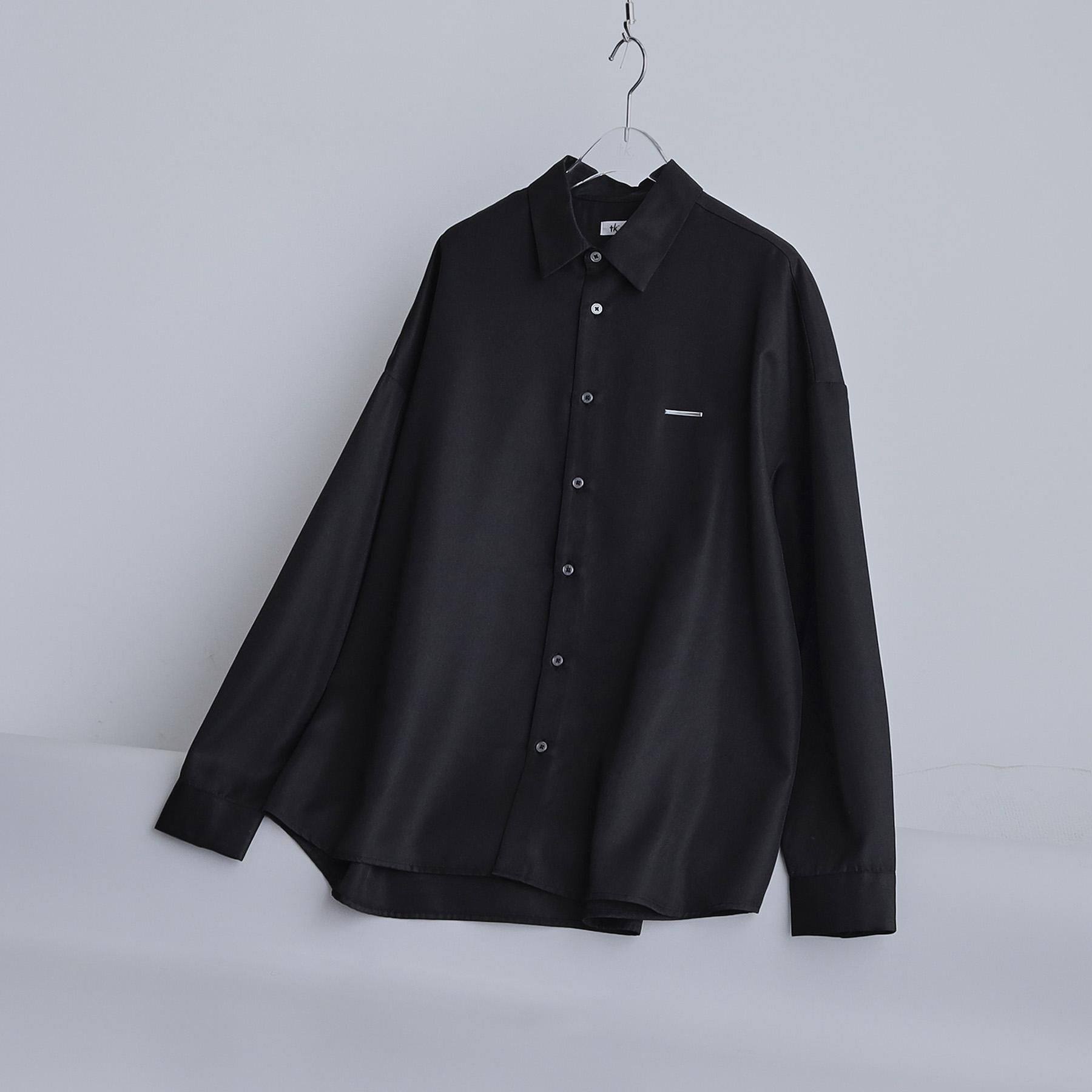 tk.TAKEO KIKUCHI「【選べる7色】オーバーとろみシャツ」|シャツ・ブラウス|ブラック(019)