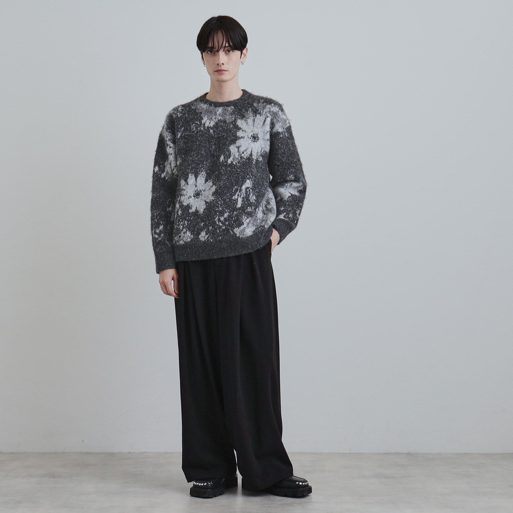 tk.TAKEO KIKUCHI「アブストフラワーシャギーニットプルオーバー」|ニット・セーター|