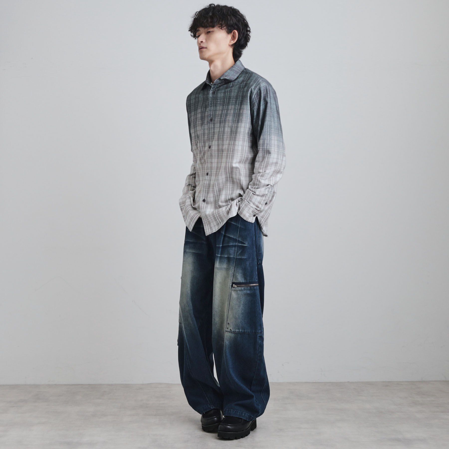 tk.TAKEO KIKUCHI「グラデーションプリントネルシャツ」|シャツ・ブラウス|