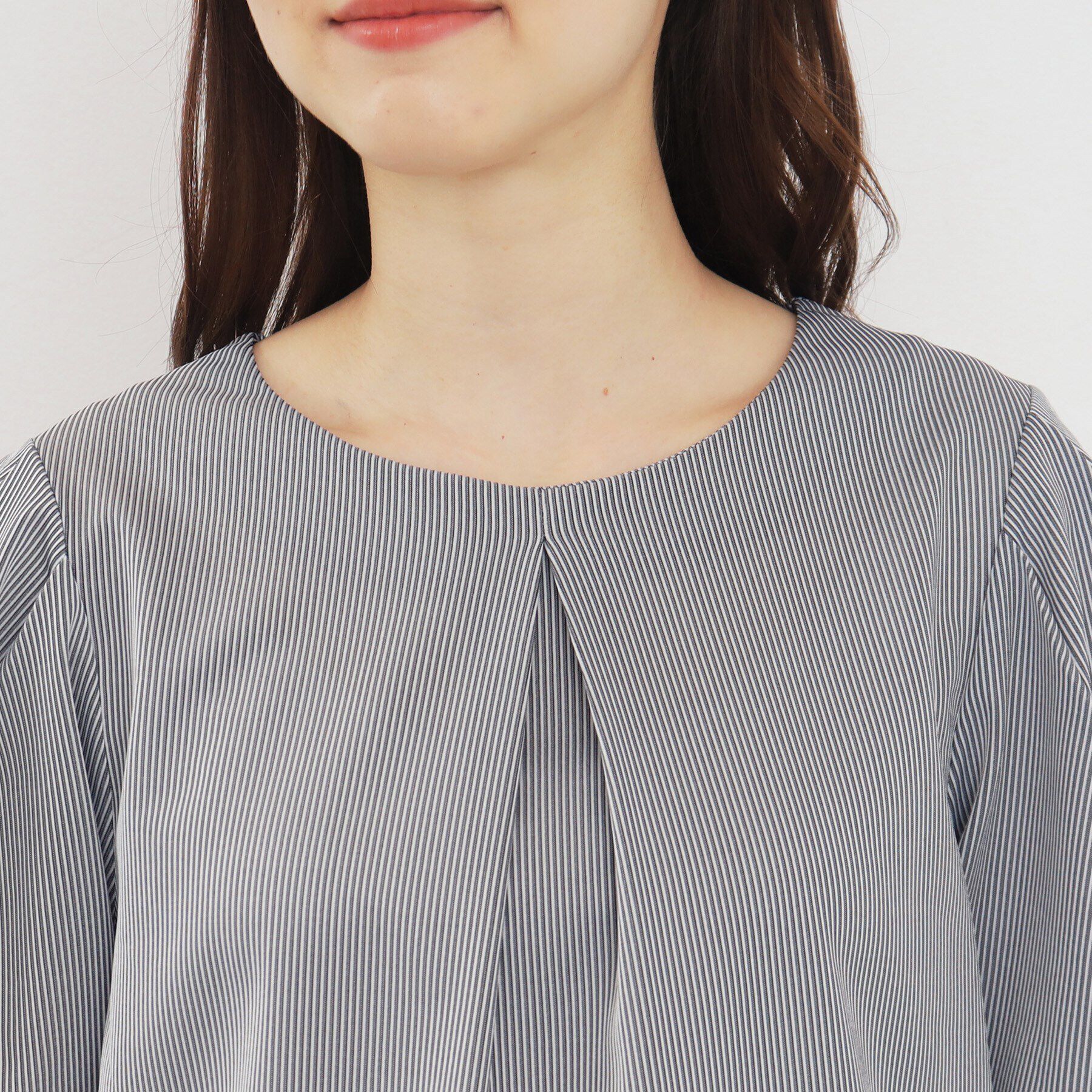 index「ストライプタックスリーブトップス【吸水速乾/洗濯機洗い可】」|Tシャツ・カットソー|