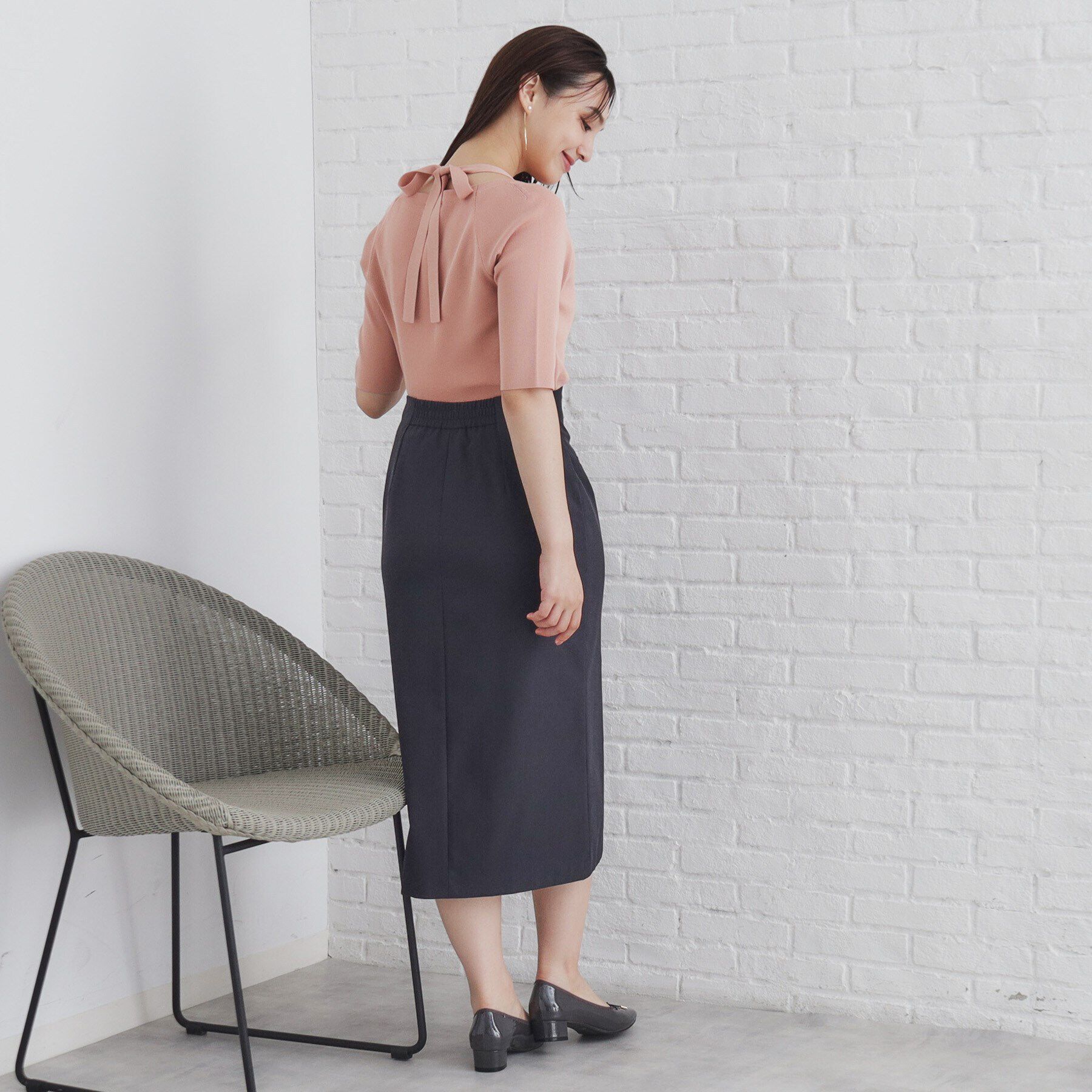 index「スクエアホルターネックニット【洗濯機洗い可】」|ニット・セーター|