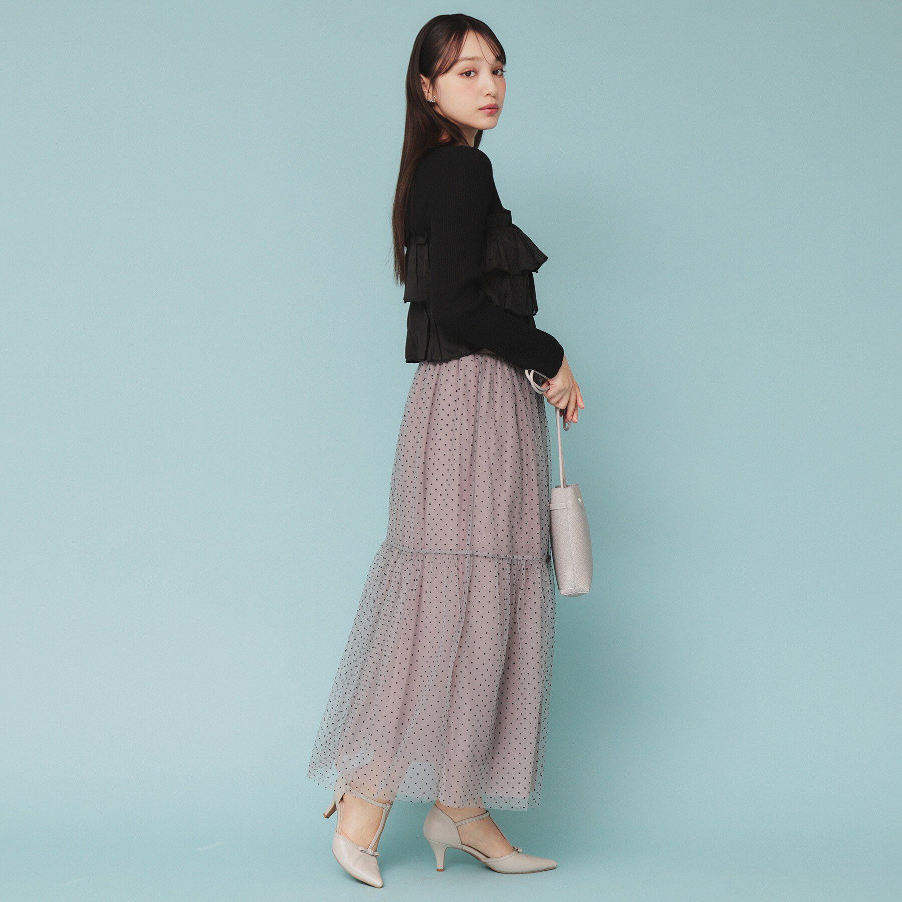 index「《5color》ティアードフリルリブニット【洗濯機洗い可】」|ニット・セーター|