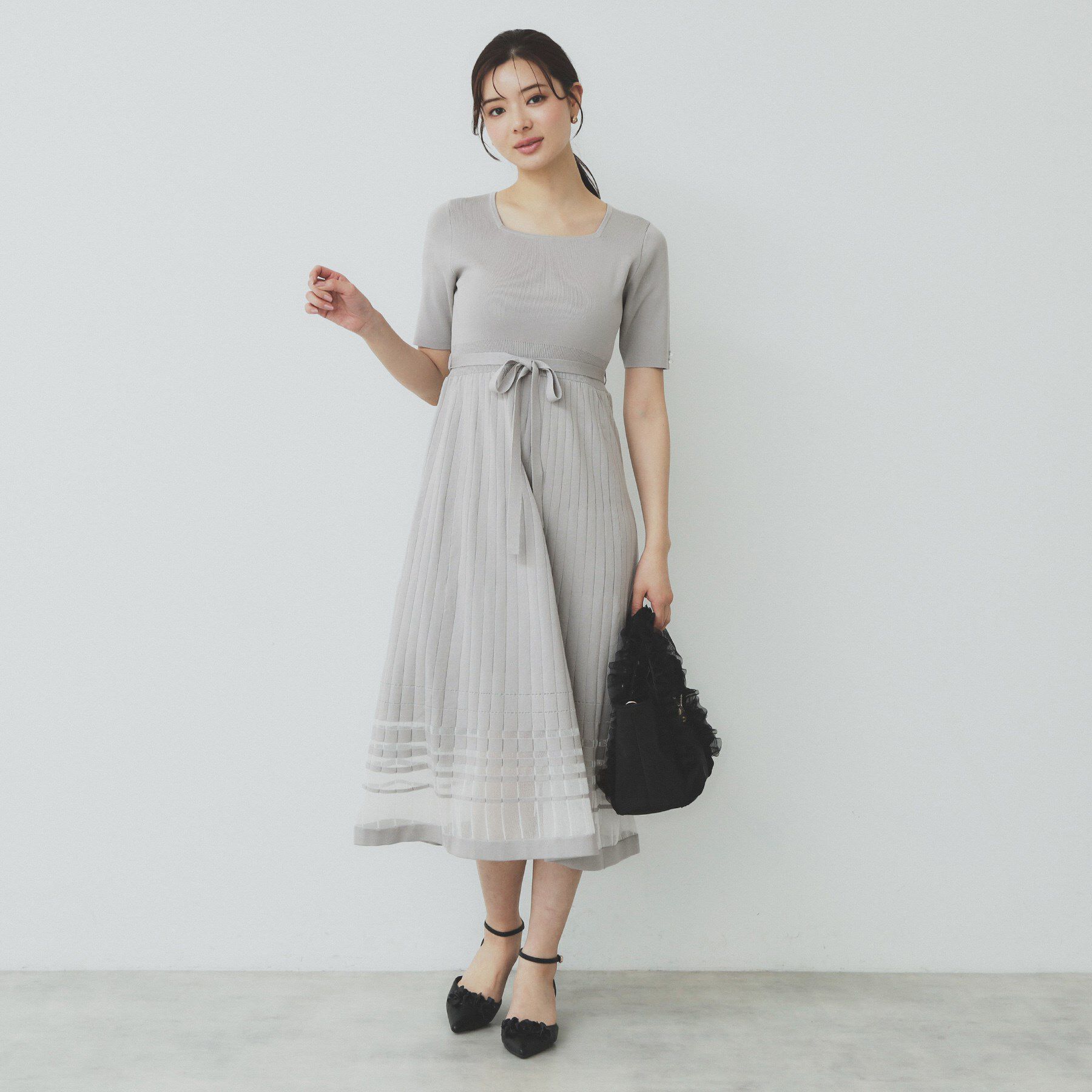 index「シアーラインニットワンピース【UV/洗濯機洗い可】」|ワンピース|