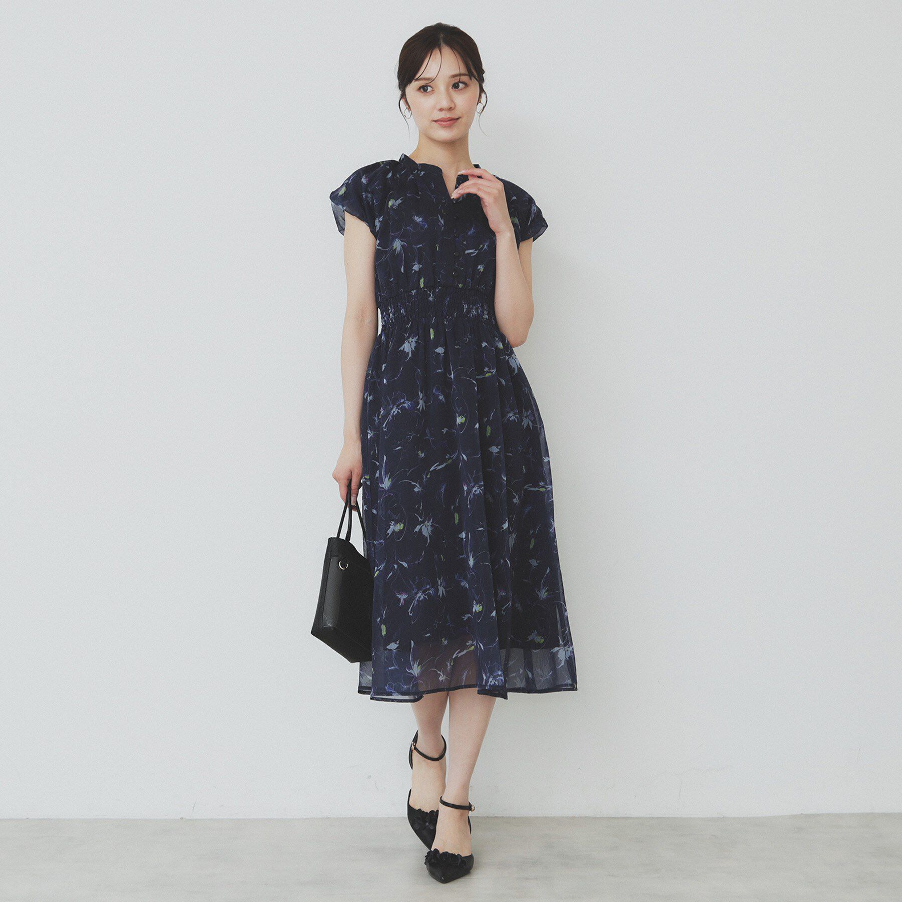 index「シアーフラワーワンピース【洗濯機洗い可】」|ワンピース|