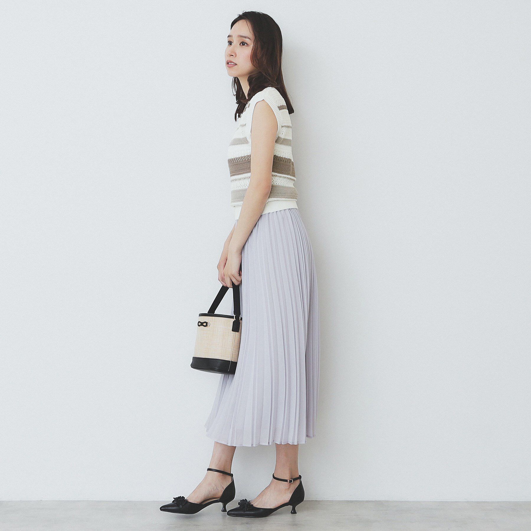 index「透かし編みノースリーブニット/セットアップ対応【洗濯機洗い可】」|ニット・セーター|