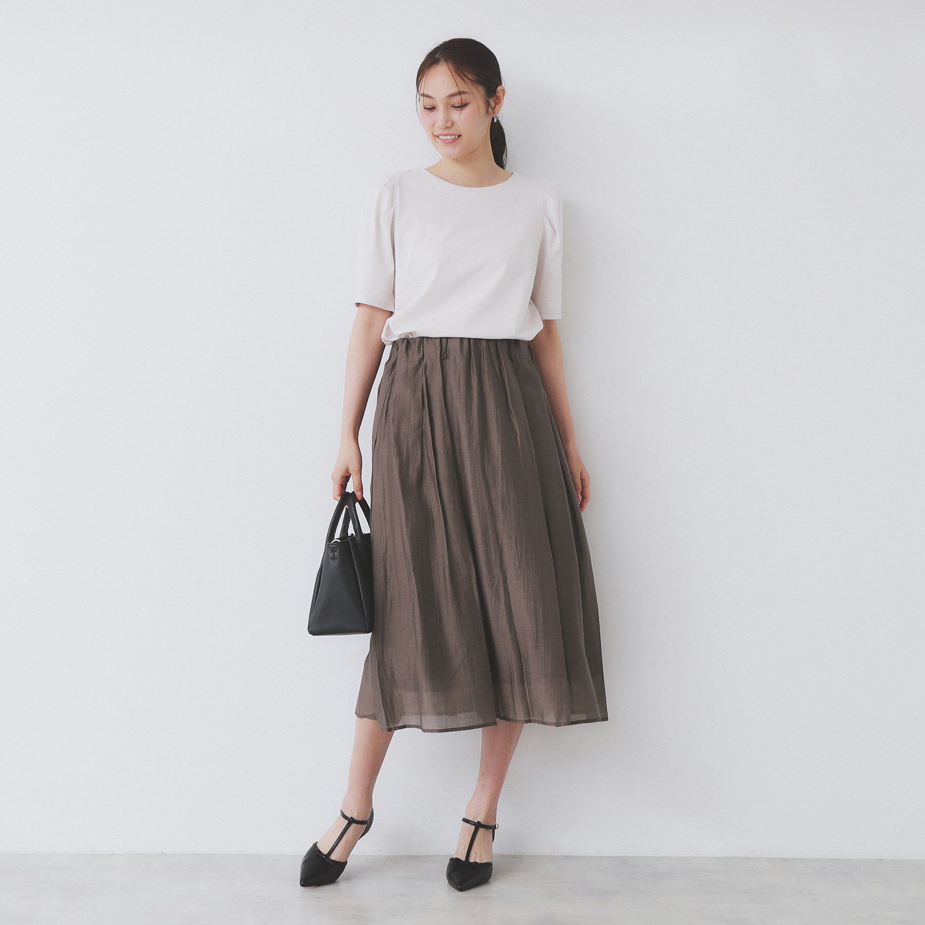 index「シアーギャザーフレアスカート【洗濯機洗い可】」|スカート|