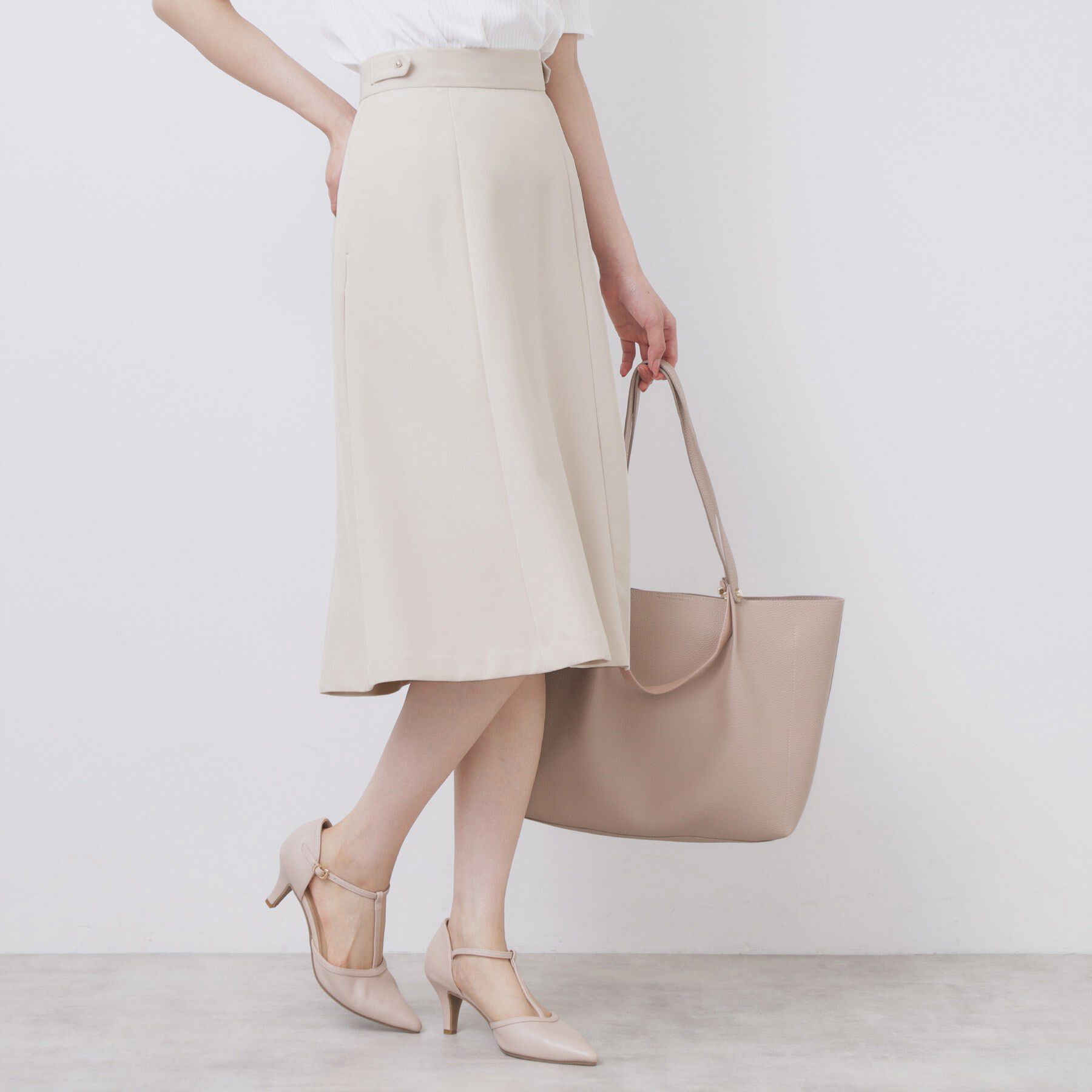 index「ストレッチフレアスカート/セットアップ対応【洗濯機洗い可/イージーアイロン/防シワ】」|スカート|