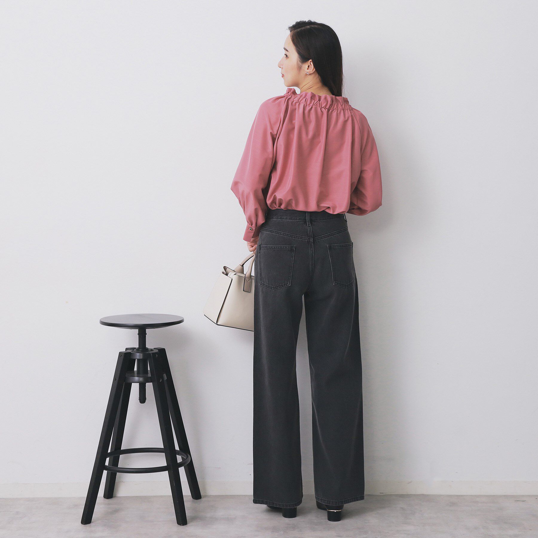 index「ボウタイフリルギャザーブラウス【洗濯機OK】」|シャツ・ブラウス|