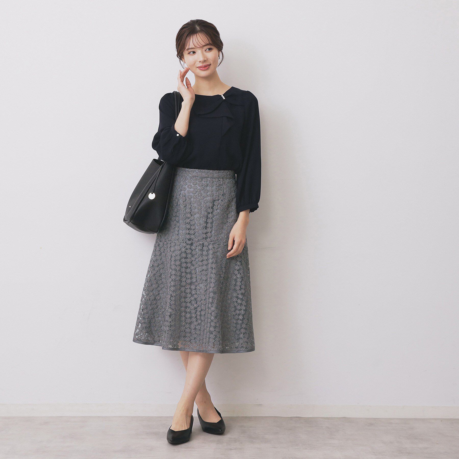 index「小花刺繍チュールマーメイドスカート【洗濯機OK/抗ピル】」|スカート|