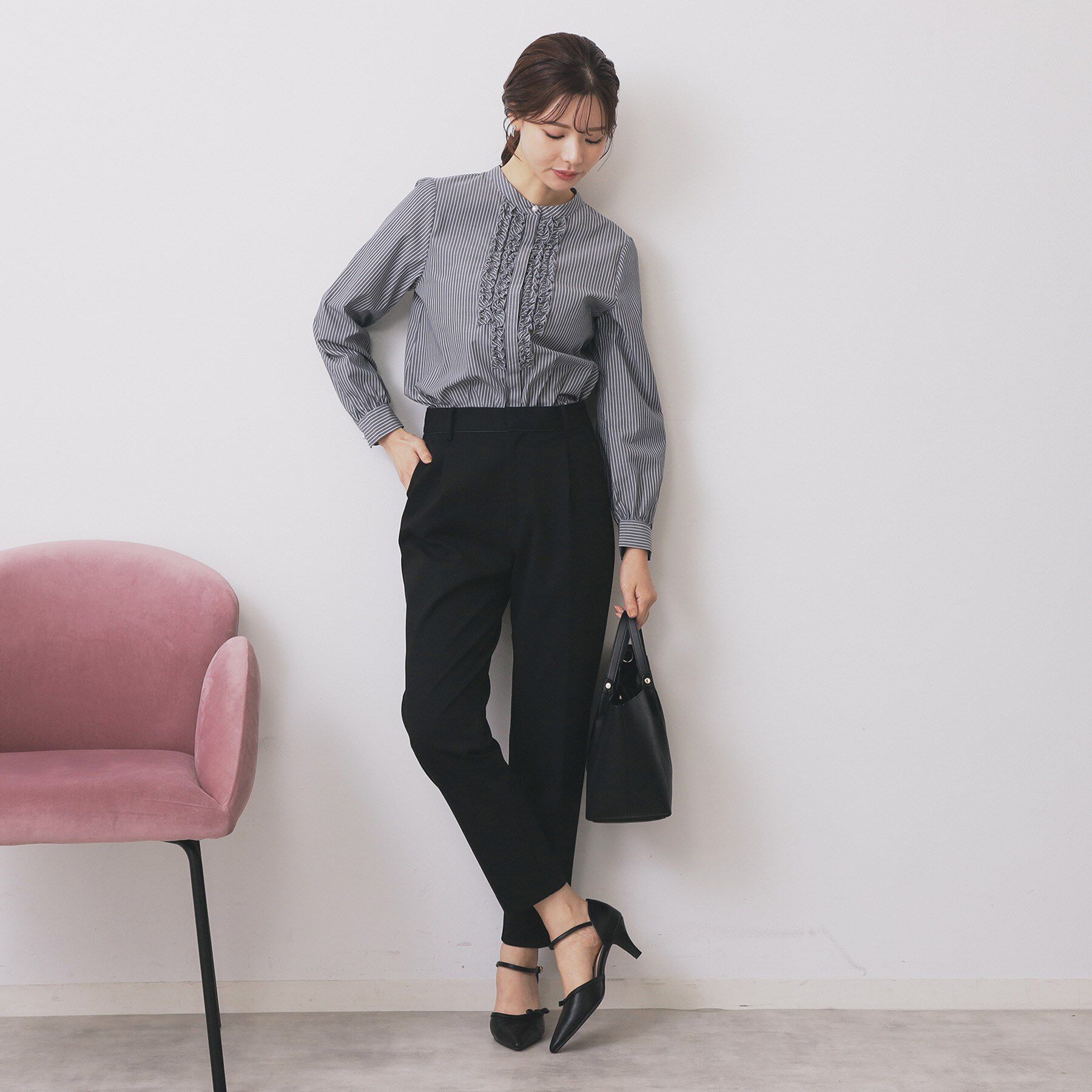 index「《丈が選べる》ストレッチテーパードパンツ/セットアップ対応【洗濯機OK/イージーアイロン】」|その他|