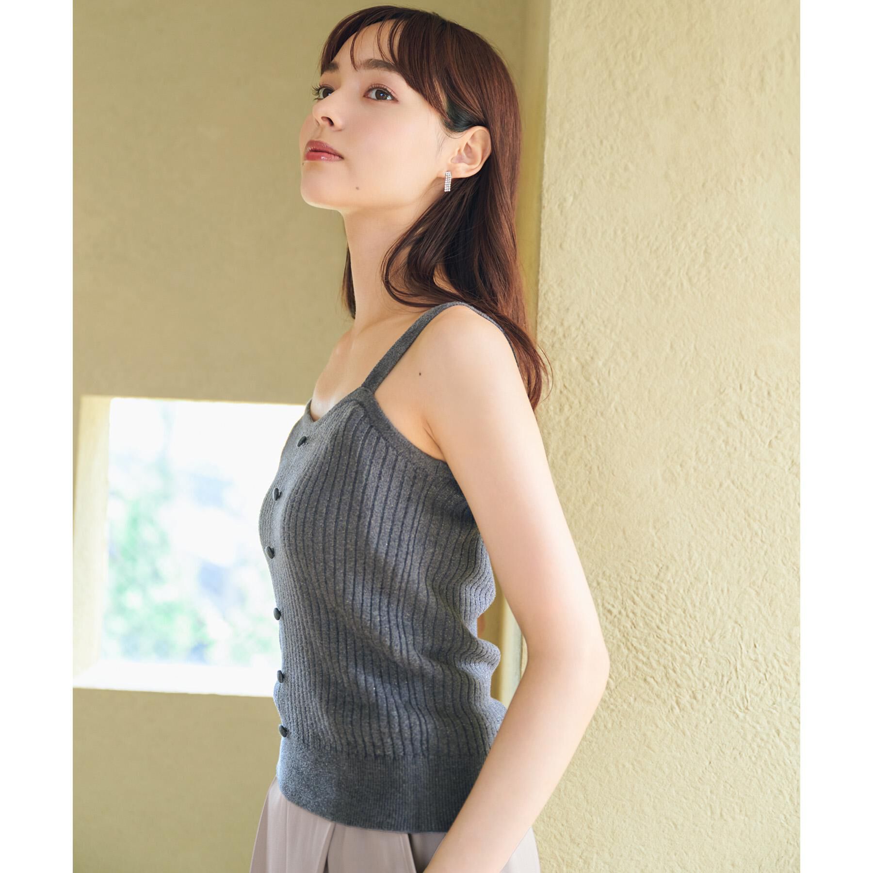 index「ミニモールラメビスチェキャミ/アンサンブル対応【洗濯機OK】」|ニット・セーター|