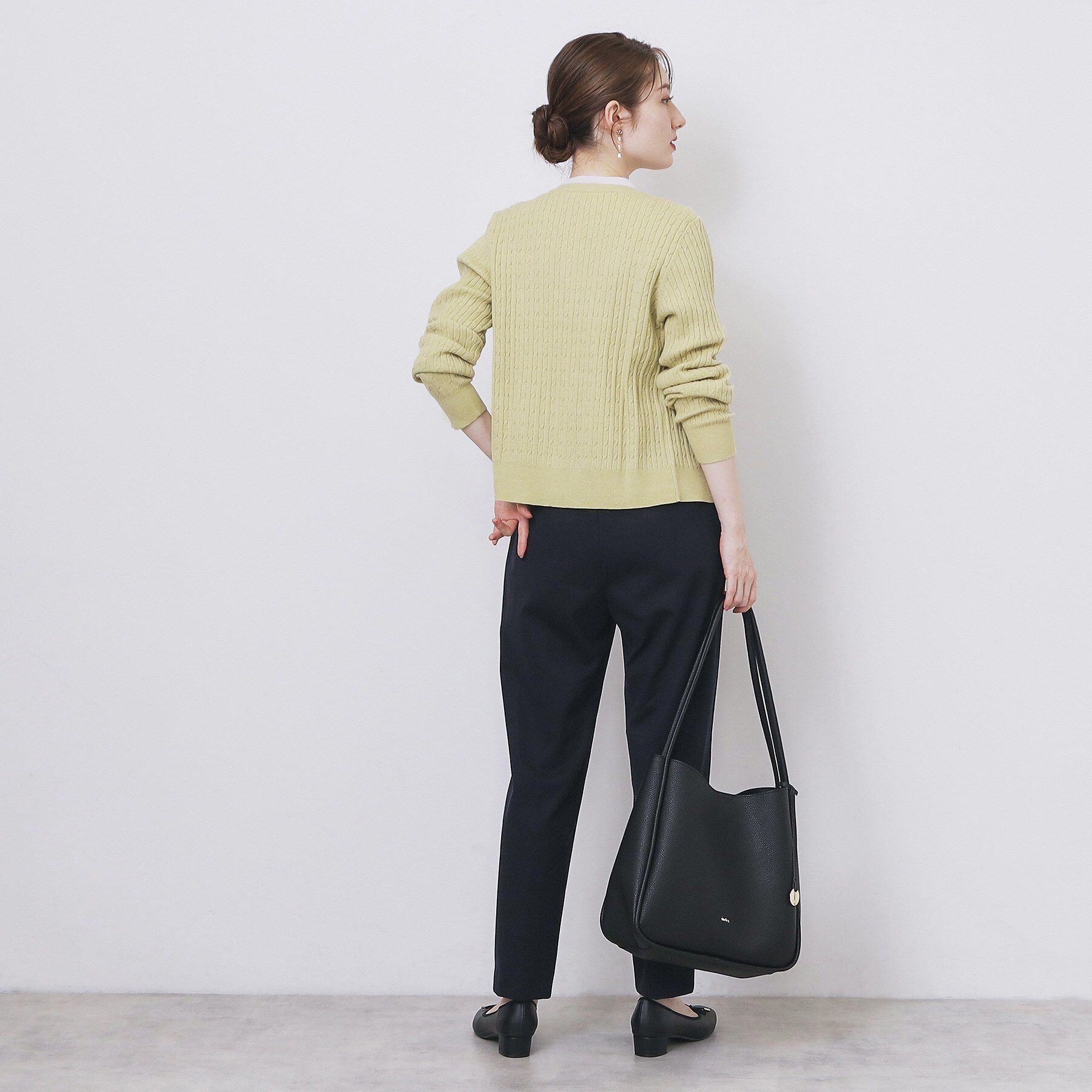 index「クルーネックケーブルカーディガン【洗濯機OK】」|カーディガン|