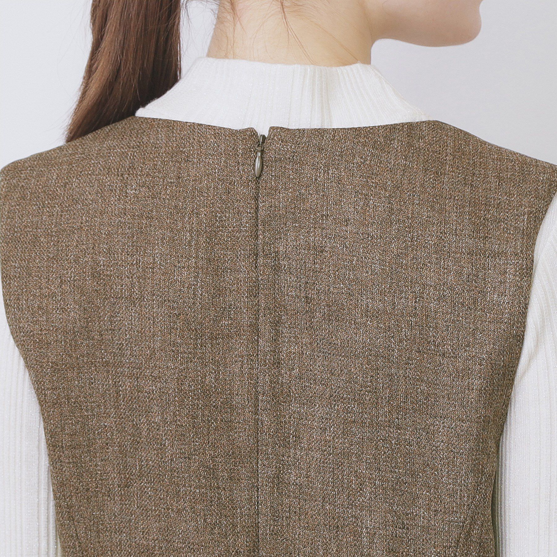 index「ヴィンテージツイードジャンスカ【洗濯機OK/防シワ】」|ワンピース|