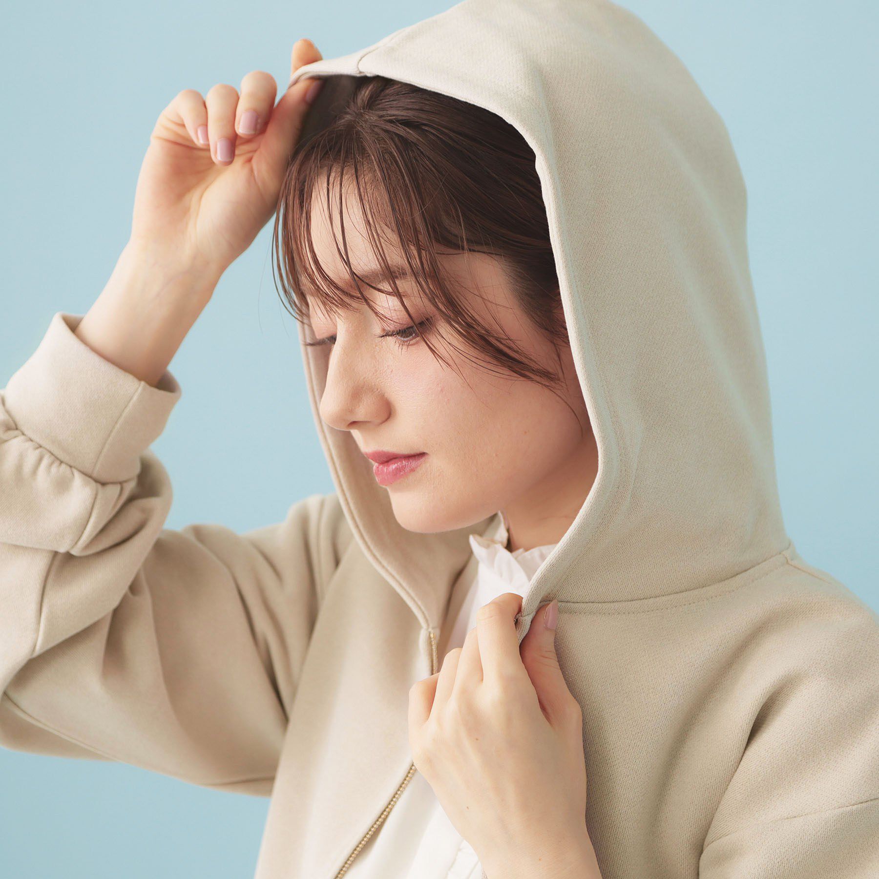 index「ラメ裏毛コンパクトジップパーカー【洗濯機OK】」|パーカー|