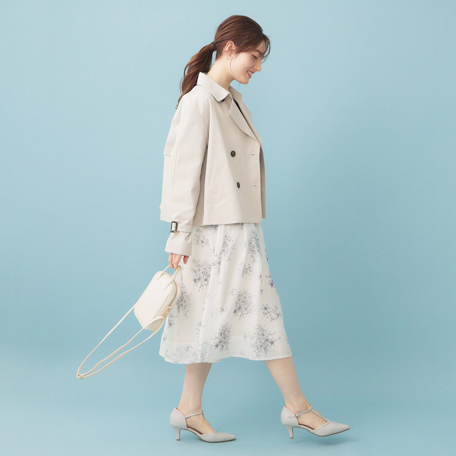 index「キャンディスリーブショートトレンチコート【洗濯機OK／撥水／防花粉】」|トレンチコート|