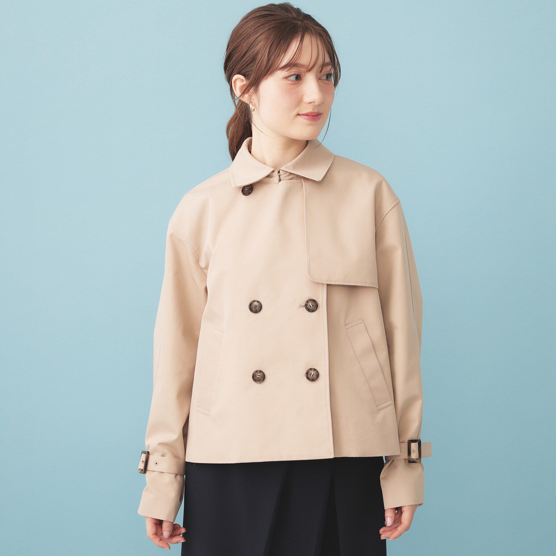 index「キャンディスリーブショートトレンチコート【洗濯機OK／撥水／防花粉】」|トレンチコート|