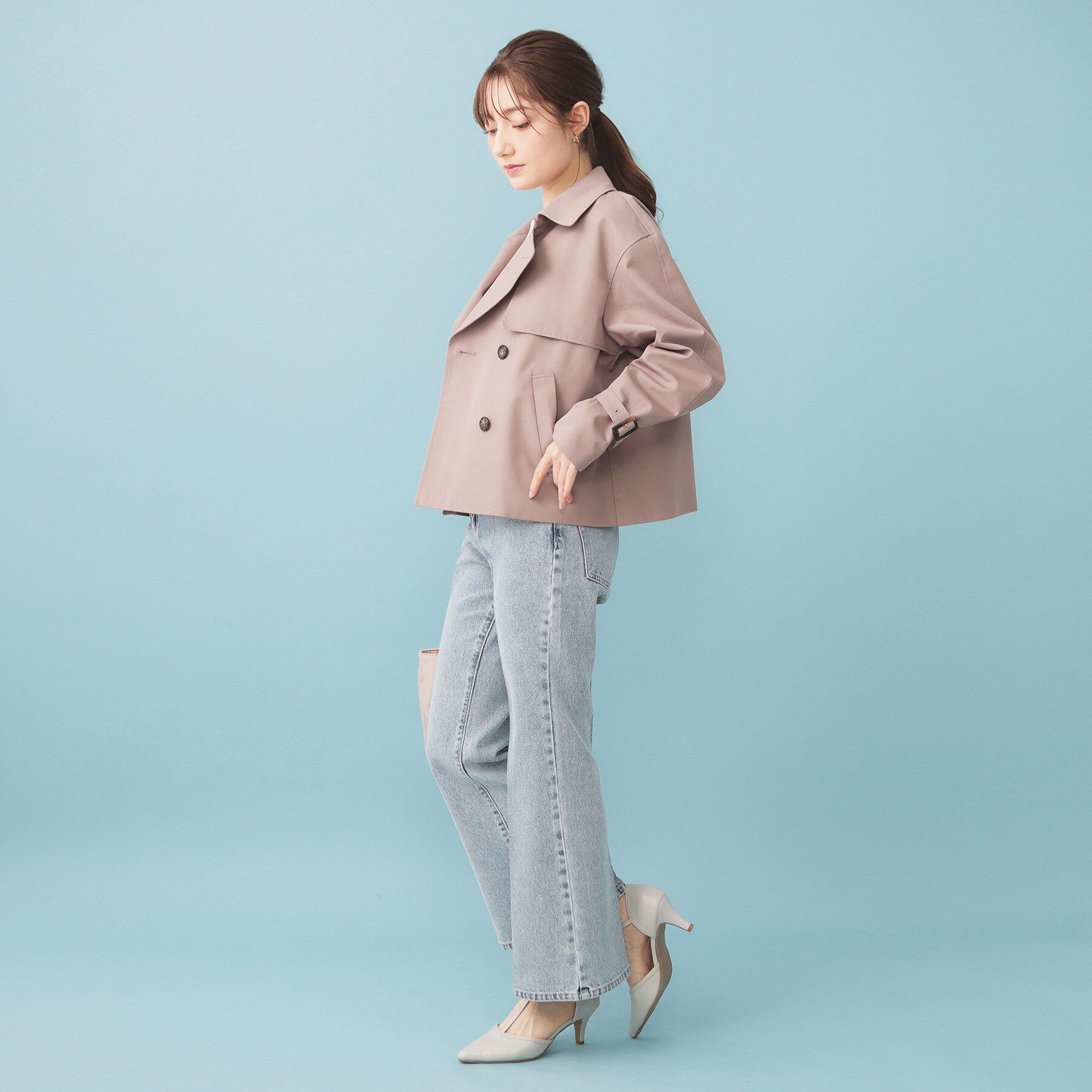 index「キャンディスリーブショートトレンチコート【洗濯機OK／撥水／防花粉】」|トレンチコート|