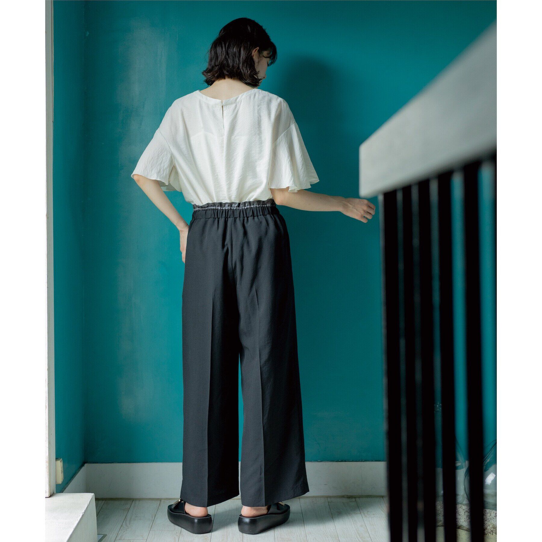 OPAQUE.CLIP「ウエストサテン使いイージーワイドパンツ【洗濯機洗い可】」|その他|
