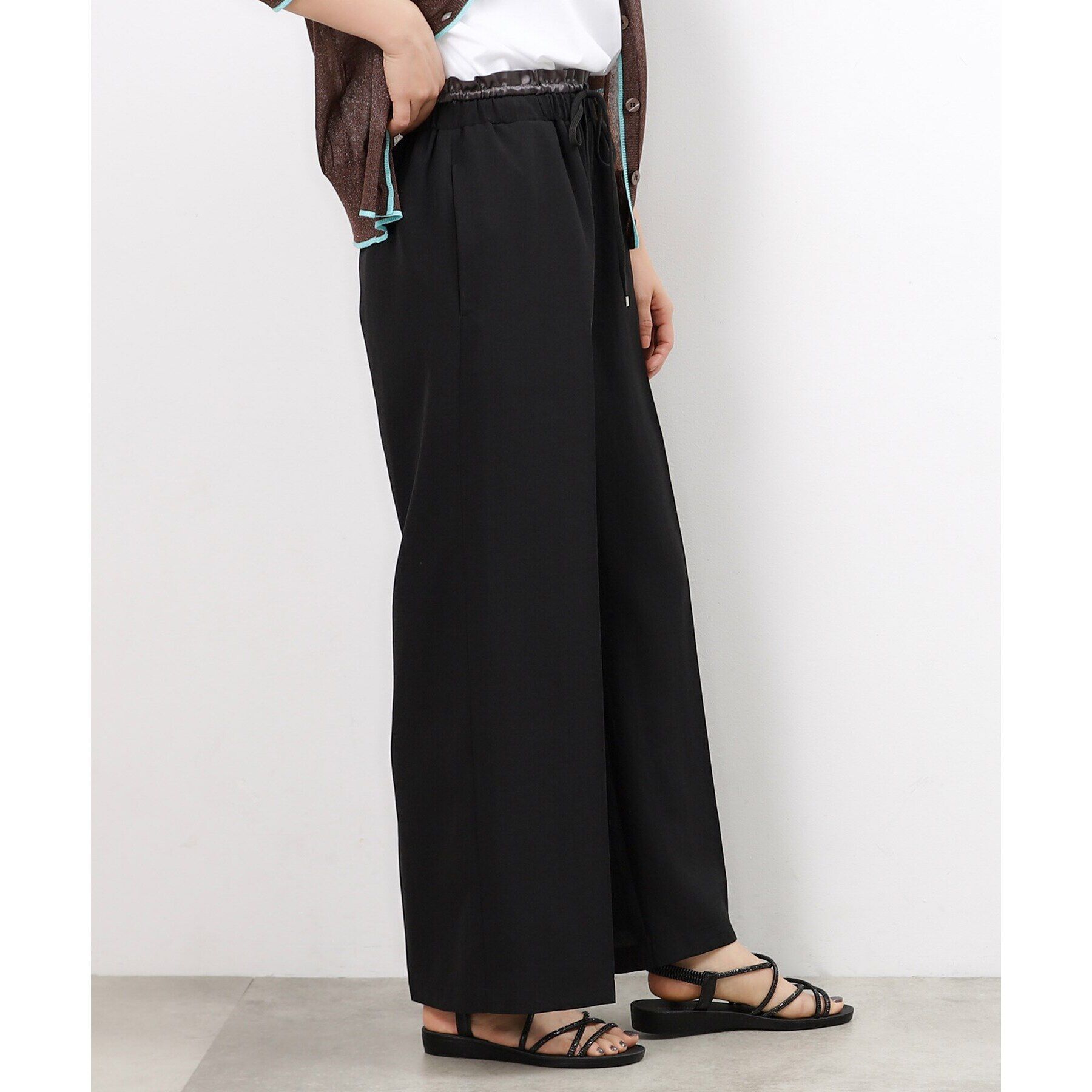 OPAQUE.CLIP「ウエストサテン使いイージーワイドパンツ【洗濯機洗い可】」|その他|