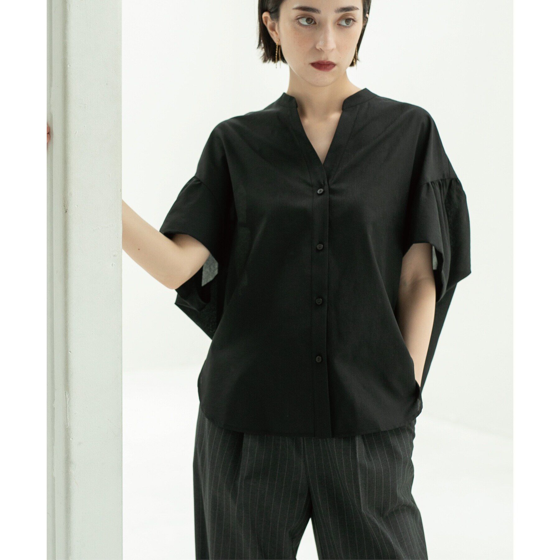 OPAQUE.CLIP「スキッパードルマンブラウス【洗濯機洗い可】」|シャツ・ブラウス|