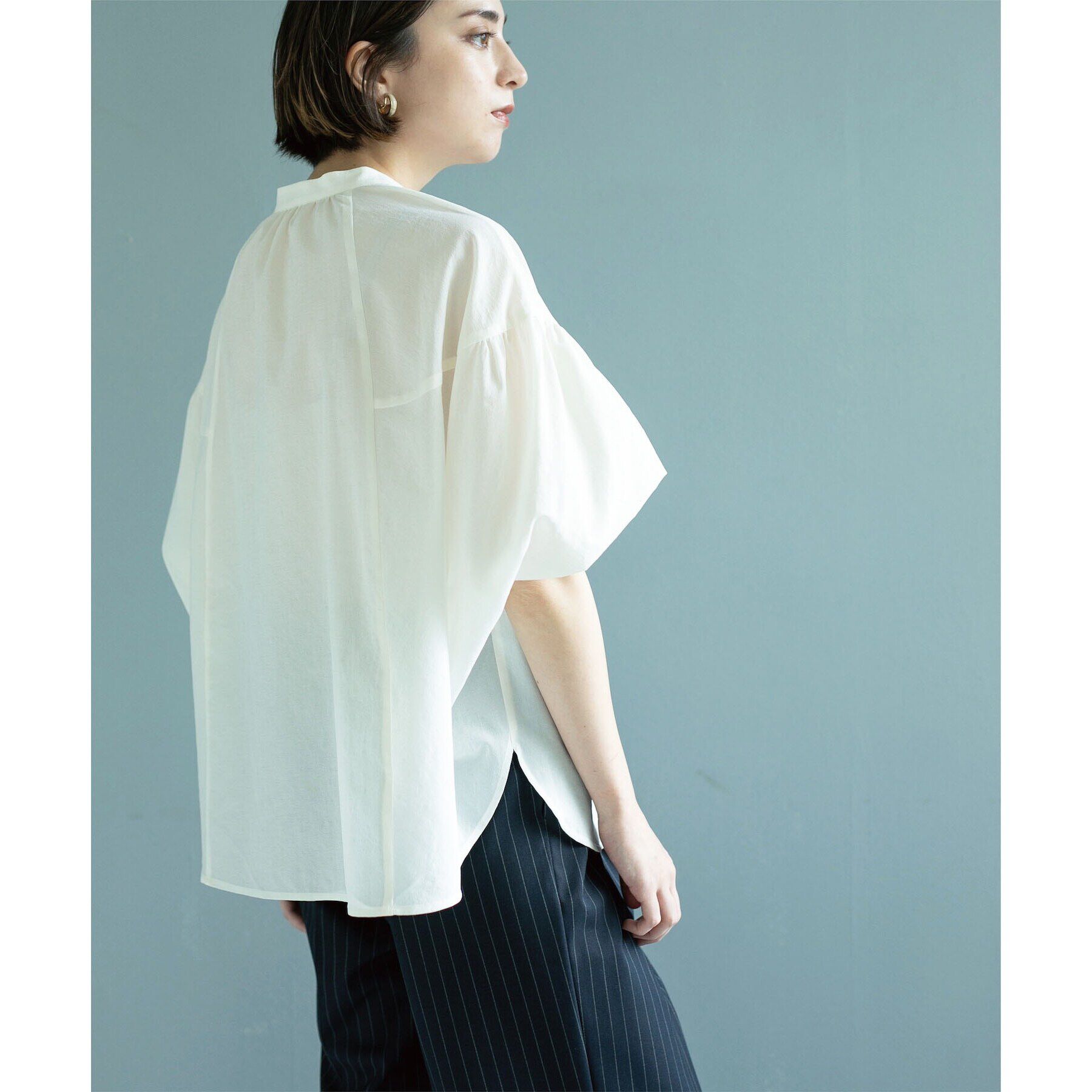 OPAQUE.CLIP「スキッパードルマンブラウス【洗濯機洗い可】」|シャツ・ブラウス|