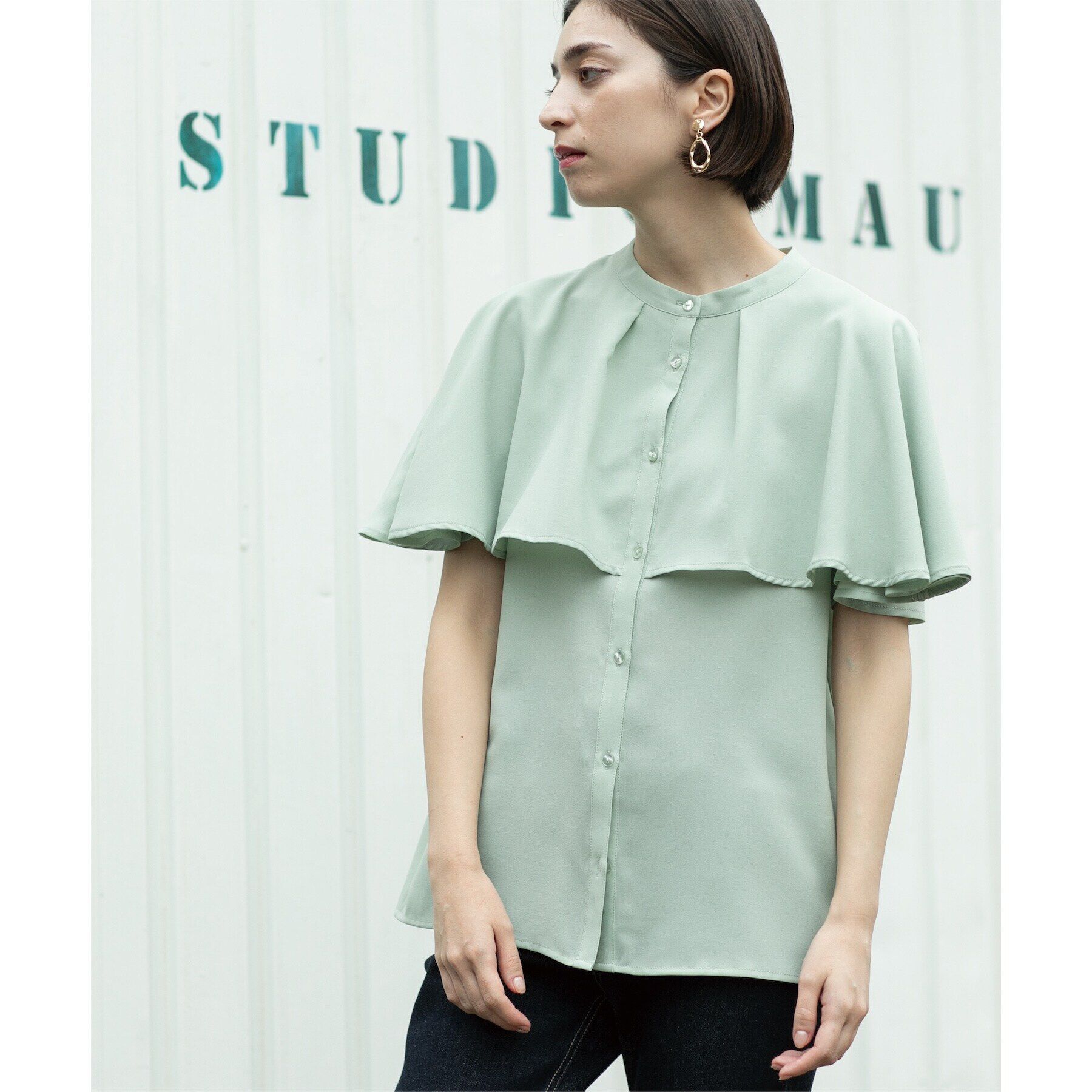 OPAQUE.CLIP「ケープ風ブラウス【洗濯機洗い可】」|シャツ・ブラウス|