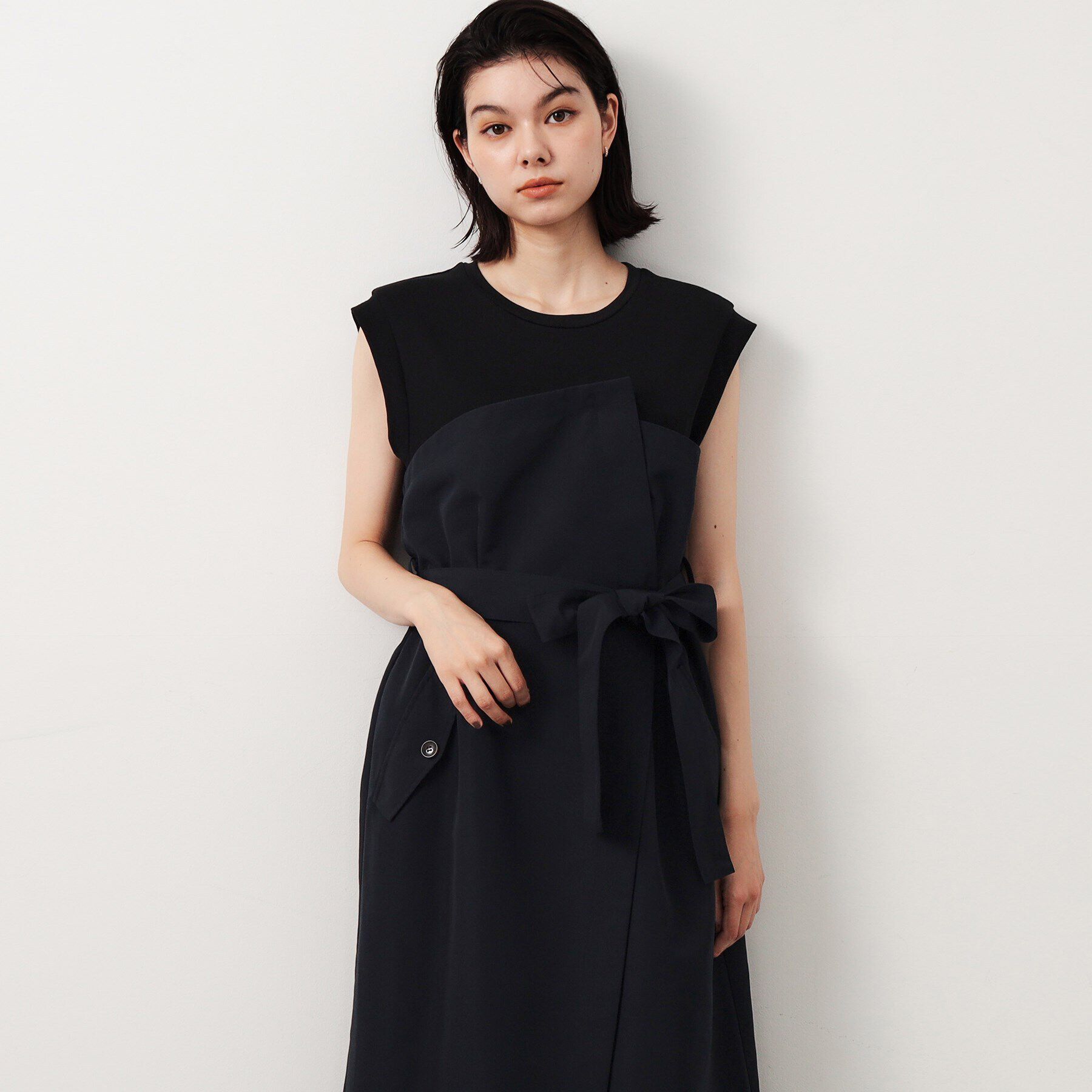 OPAQUE.CLIP「ベアトレンチ風ドッキングワンピース【洗濯機洗い可】」|ワンピース|