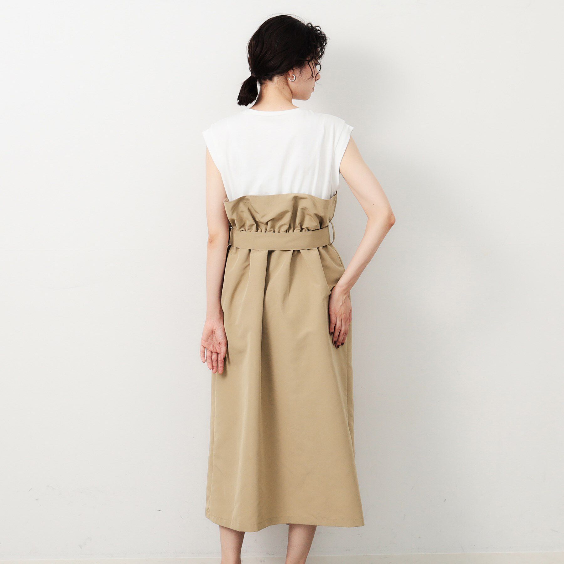 OPAQUE.CLIP「ベアトレンチ風ドッキングワンピース【洗濯機洗い可】」|ワンピース|