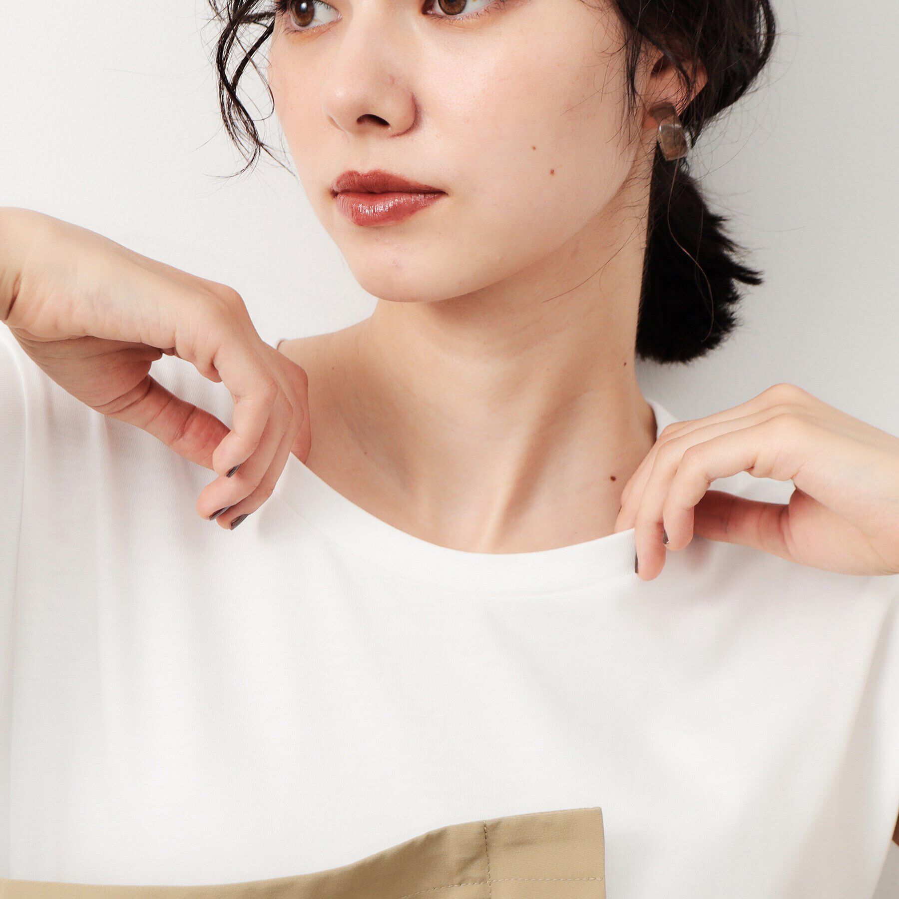 OPAQUE.CLIP「ベアトレンチ風ドッキングワンピース【洗濯機洗い可】」|ワンピース|