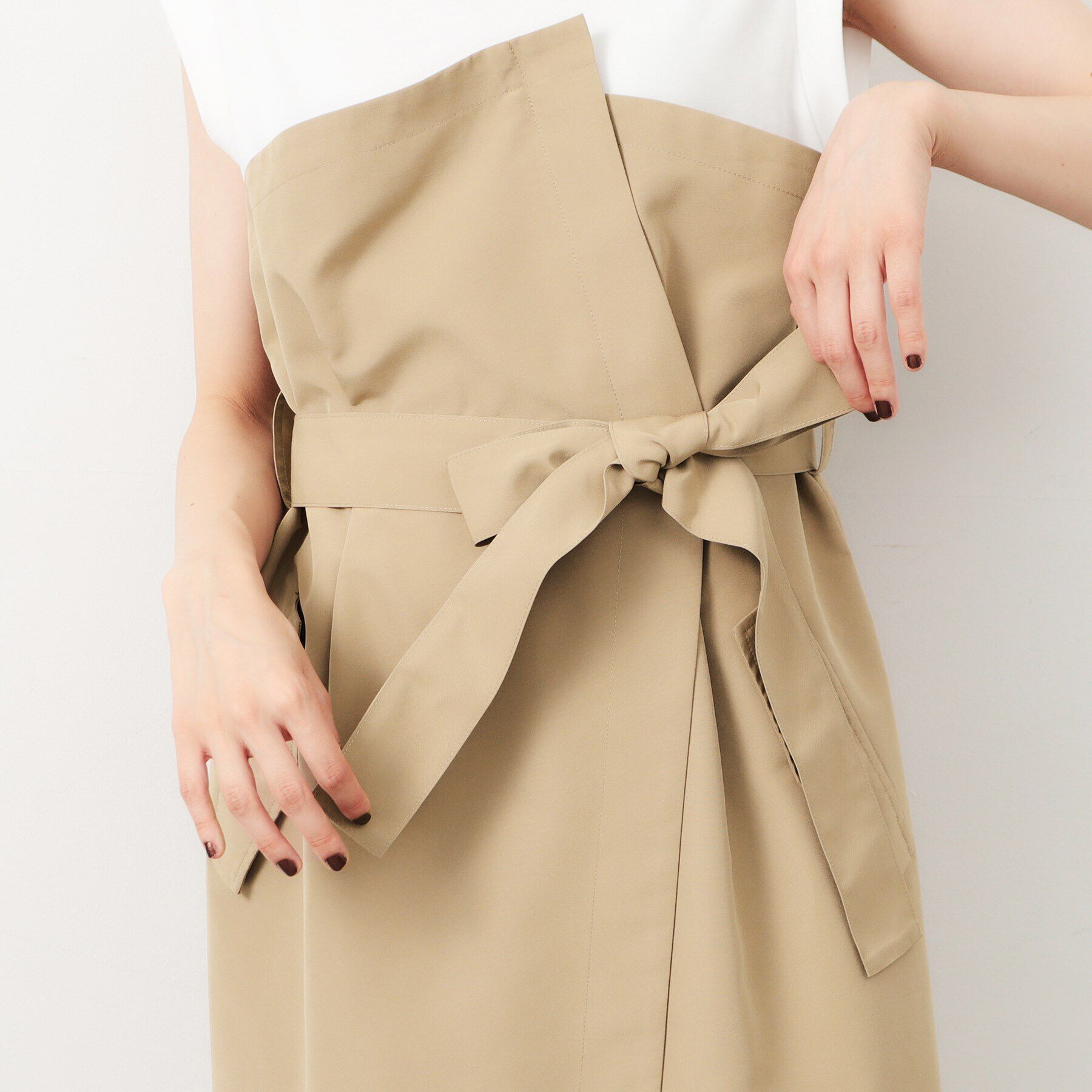 OPAQUE.CLIP「ベアトレンチ風ドッキングワンピース【洗濯機洗い可】」|ワンピース|