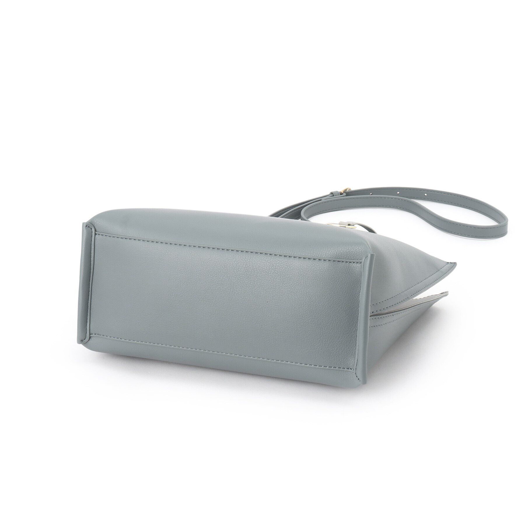 OPAQUE.CLIP「【2WAY／通勤対応】バイカラースムース合皮ミドルバッグ」|トートバッグ|