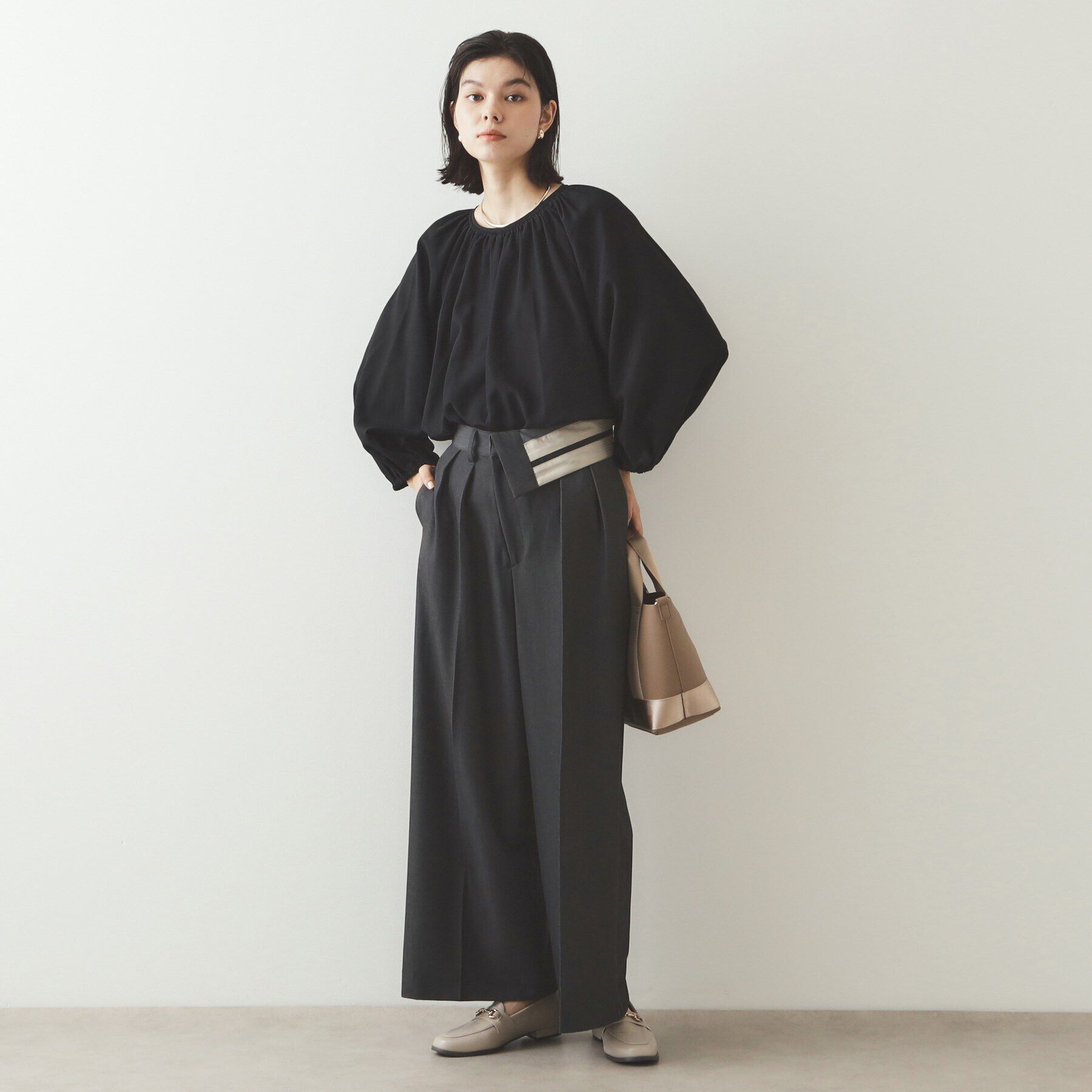 OPAQUE.CLIP「キャンディスリーブブラウス【洗濯機洗い可】」|シャツ・ブラウス|