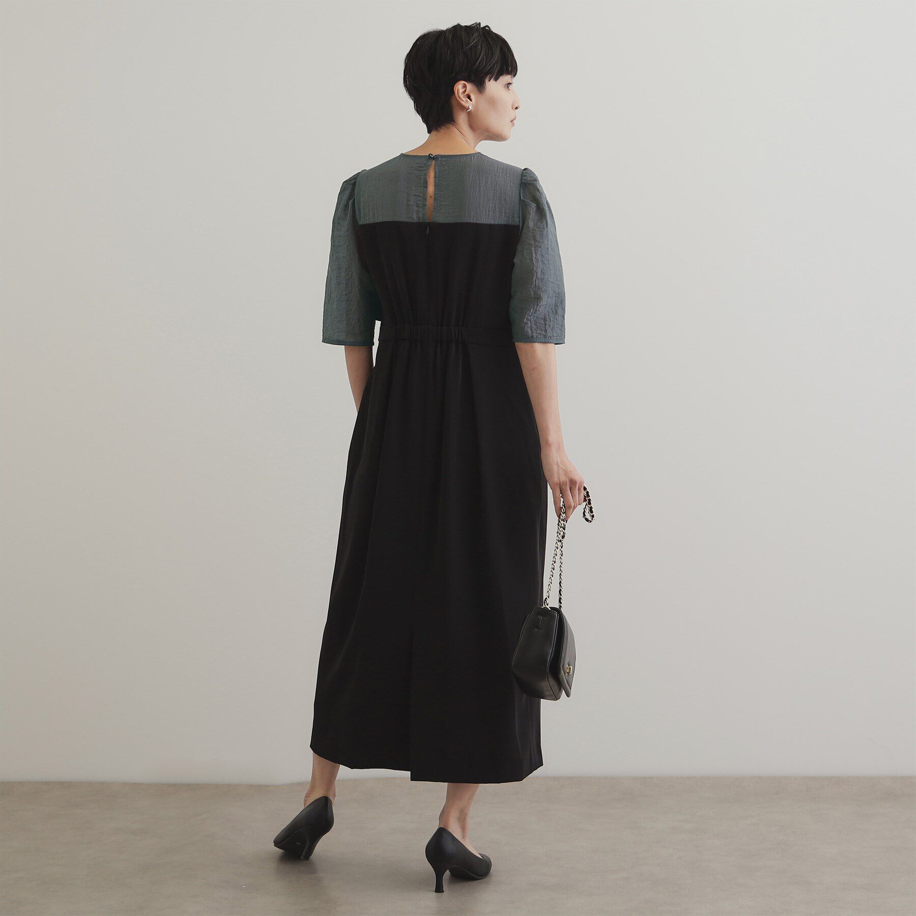 OPAQUE.CLIP「レイヤード風ドッキングワンピース/オケージョン対応【洗濯機洗い可】」|ワンピース|