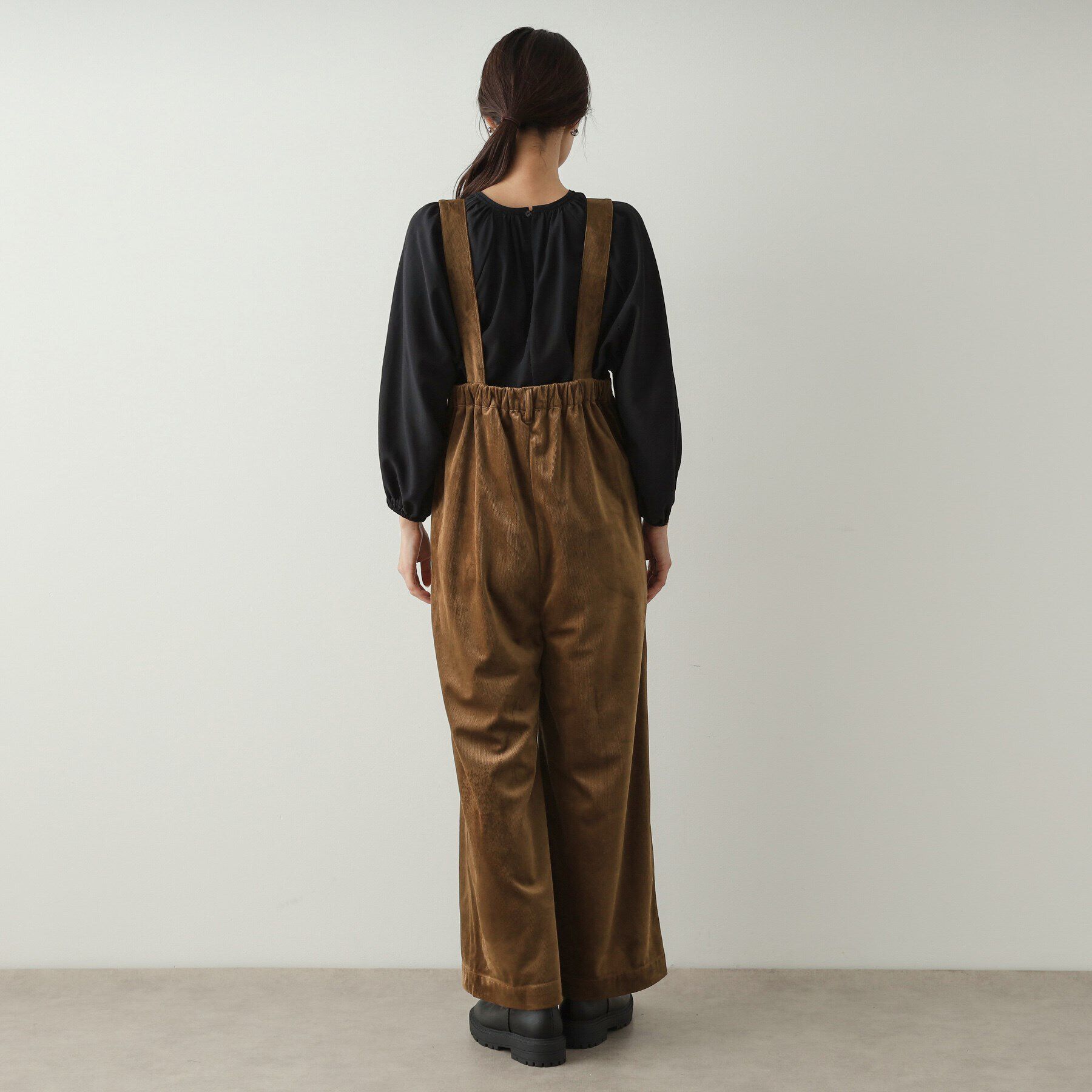 OPAQUE.CLIP「コーデュロイ ワイドサロペット【洗濯機洗い可】」|オールインワン|