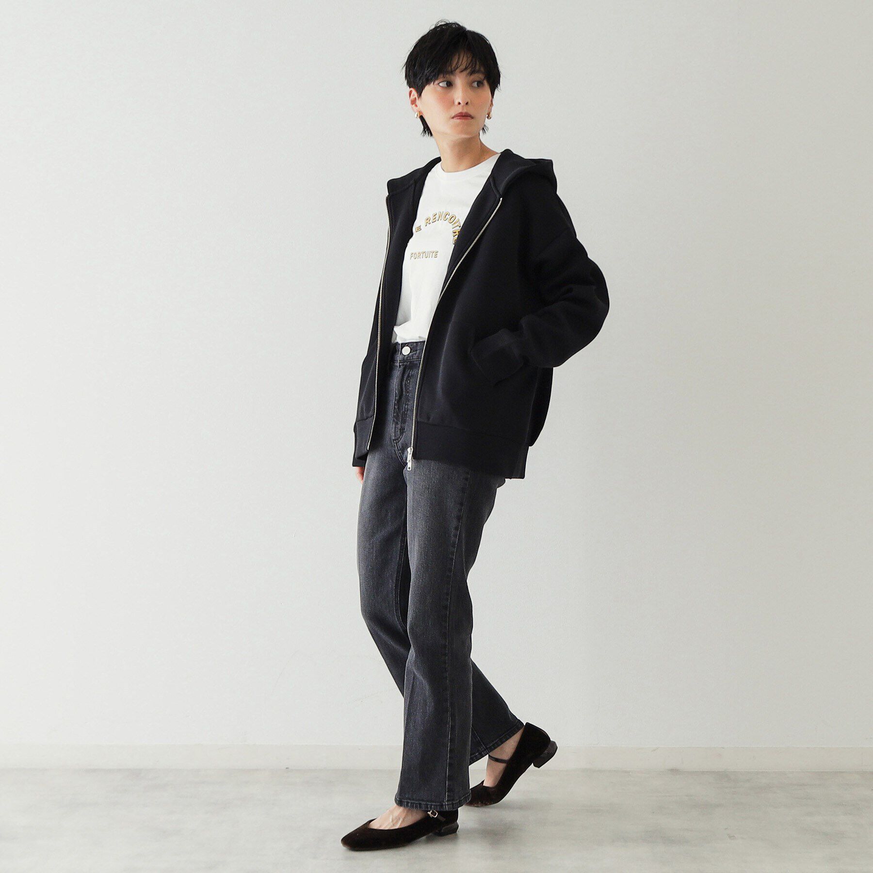 OPAQUE.CLIP「ダブルZIPパーカー【洗濯機洗い可】」|パーカー|