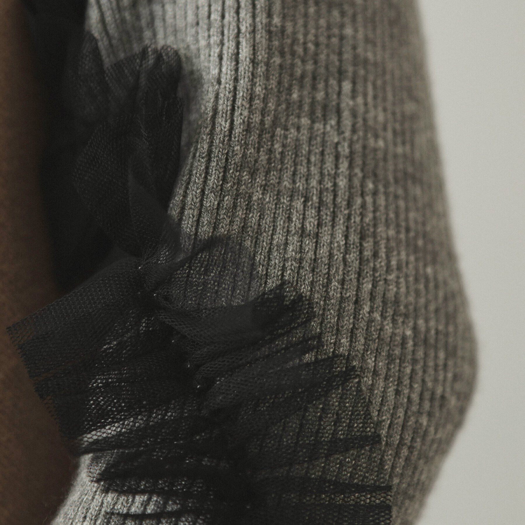 OPAQUE.CLIP「チュールフリルスリーブリブニット【洗濯機洗い可】」|ニット・セーター|