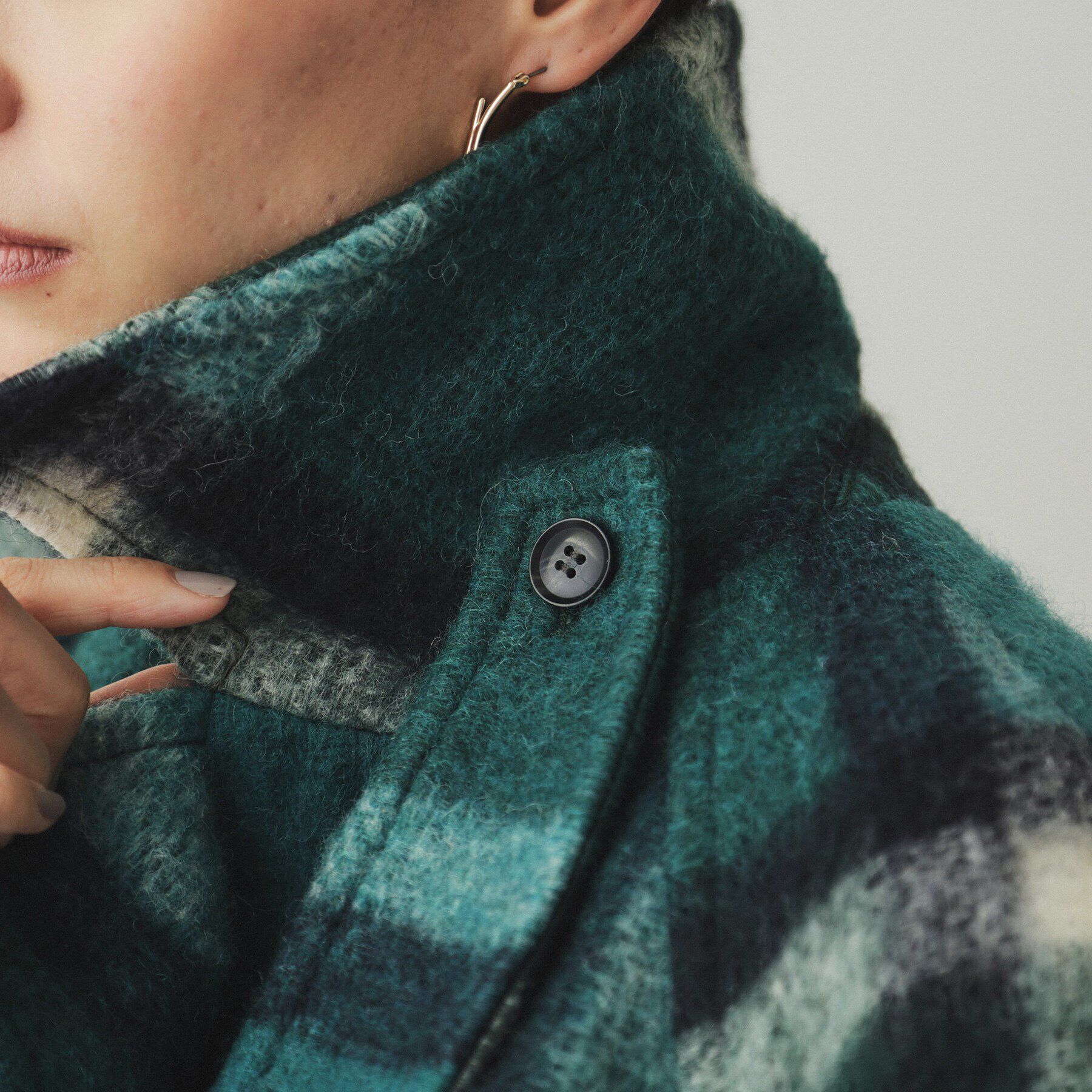 OPAQUE.CLIP「《美人百花掲載》ビックチェック ミドルPコート」|ピーコート|