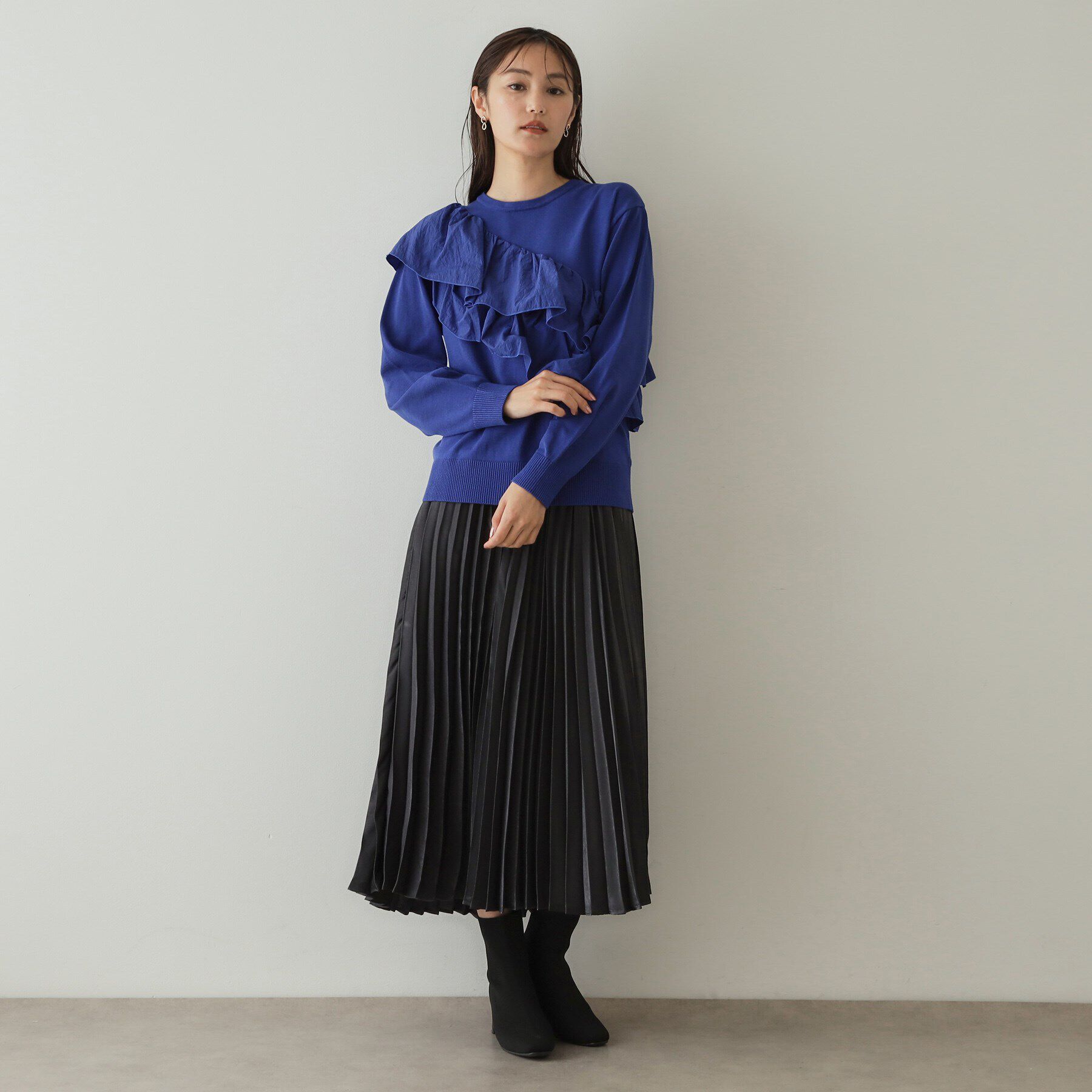 OPAQUE.CLIP「ダブルフリルドッキングニット【洗濯機洗い可】」|ニット・セーター|