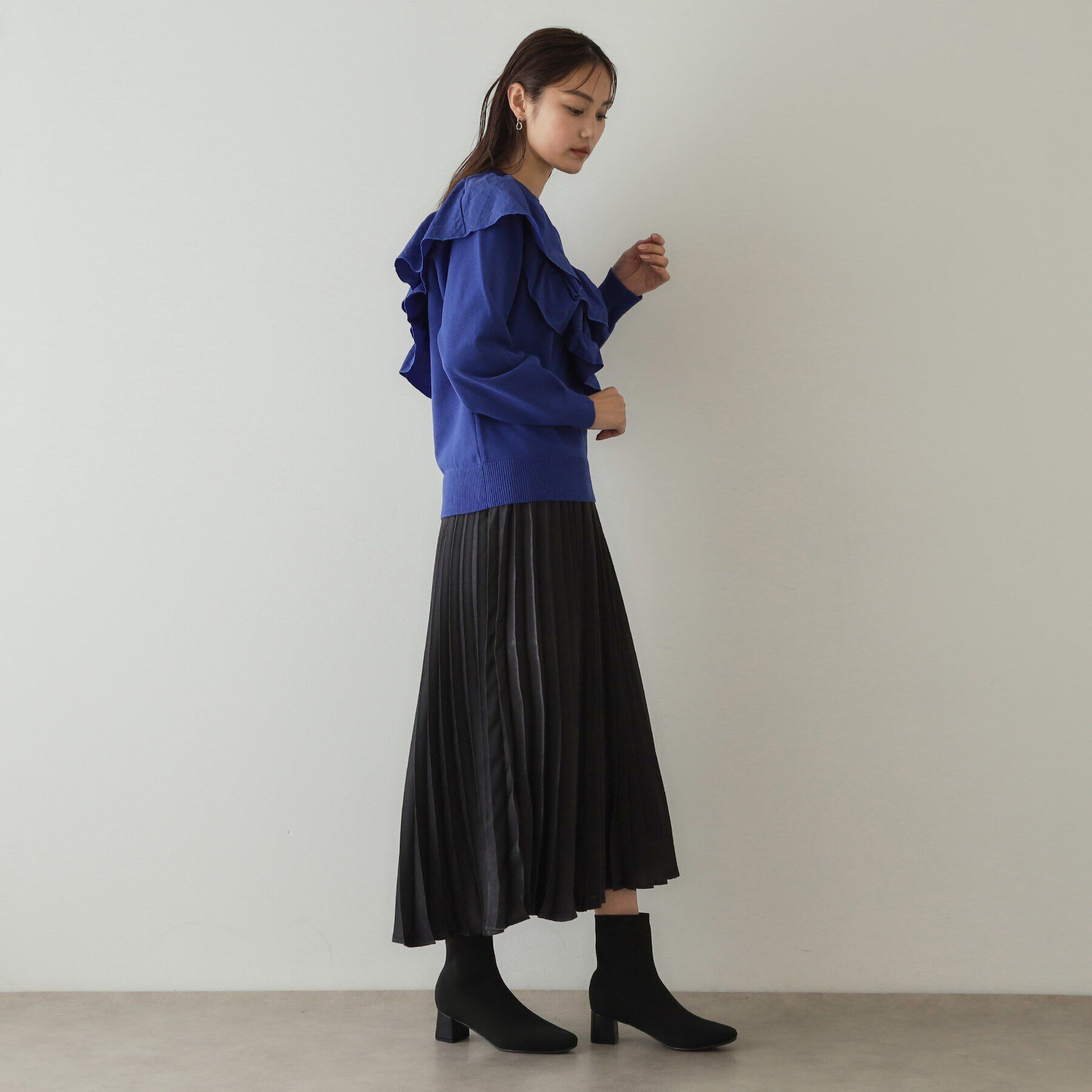 OPAQUE.CLIP「ダブルフリルドッキングニット【洗濯機洗い可】」|ニット・セーター|