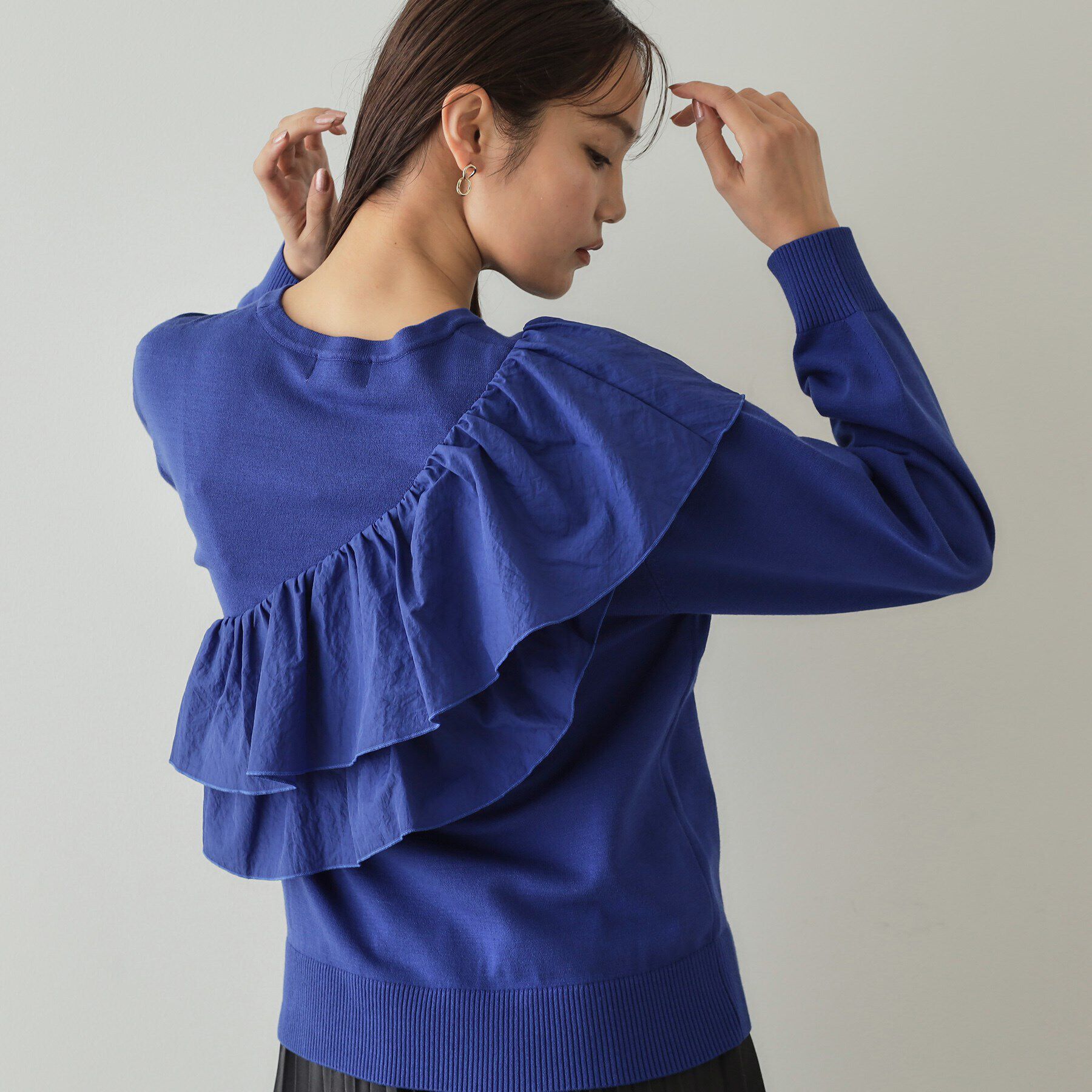 OPAQUE.CLIP「ダブルフリルドッキングニット【洗濯機洗い可】」|ニット・セーター|