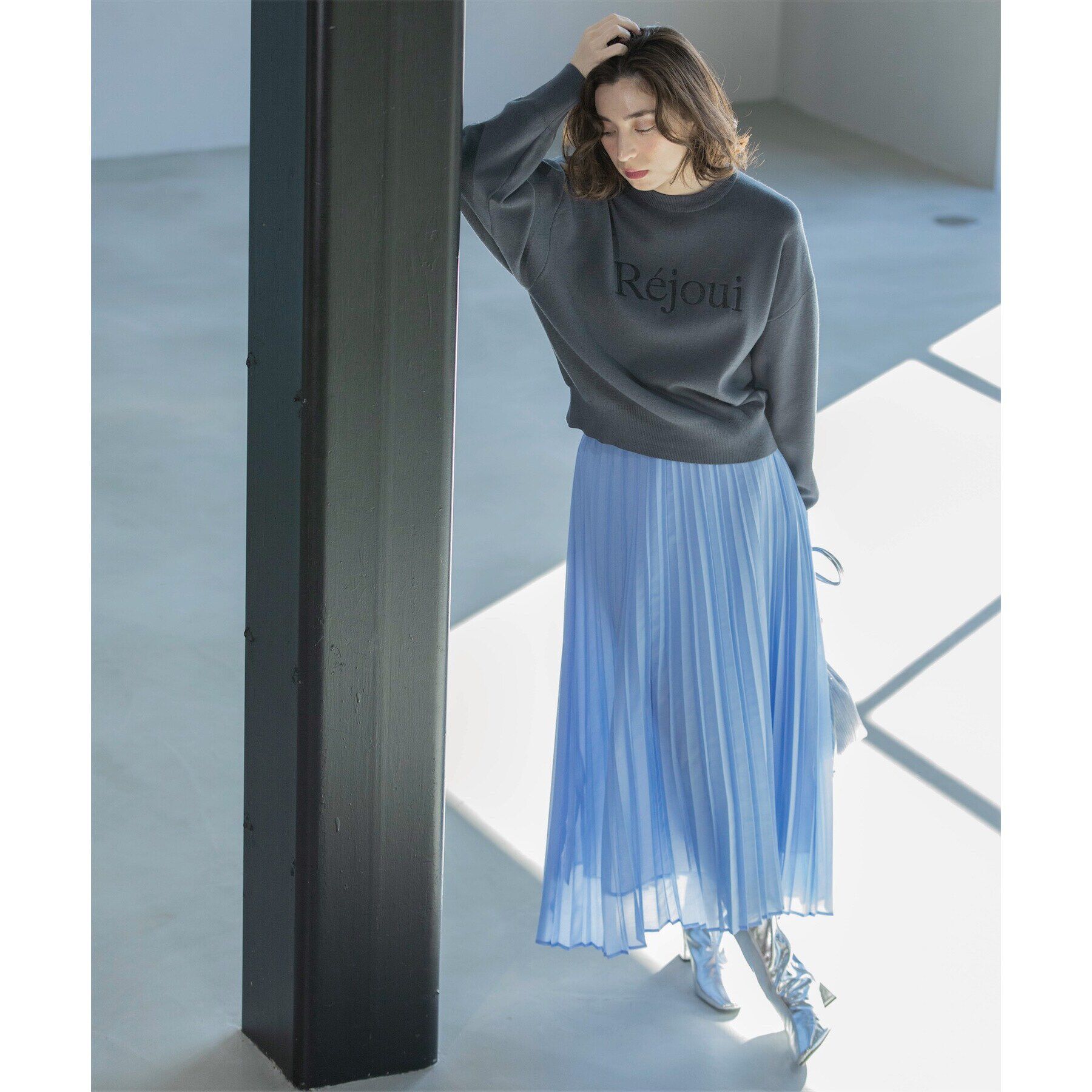 OPAQUE.CLIP「《通勤・セレモニー対応》シアーローンプリーツスカート【洗濯機洗い可】」|スカート|