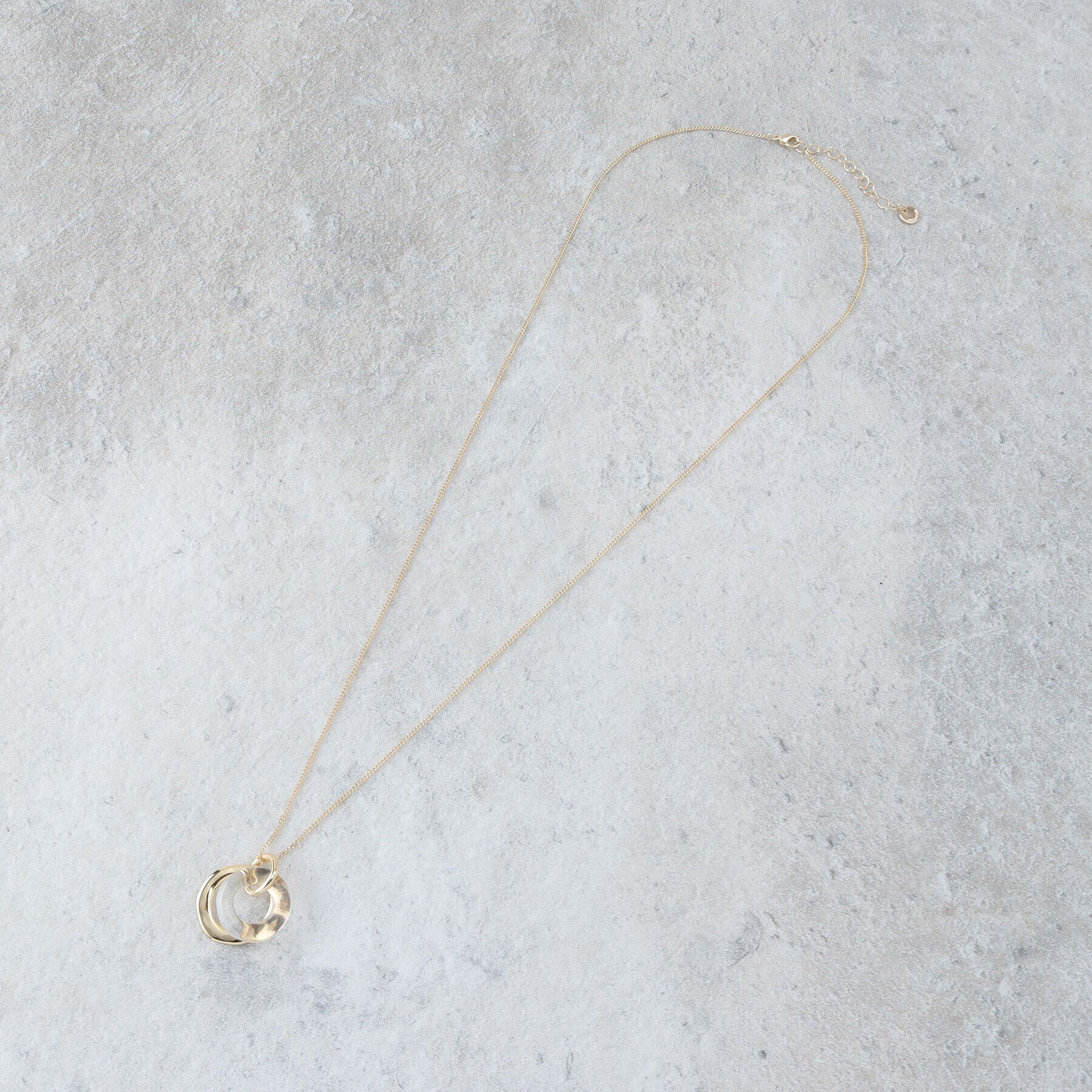 OPAQUE.CLIP「メタル&times;クリアリングネックレス」|ネックレス|