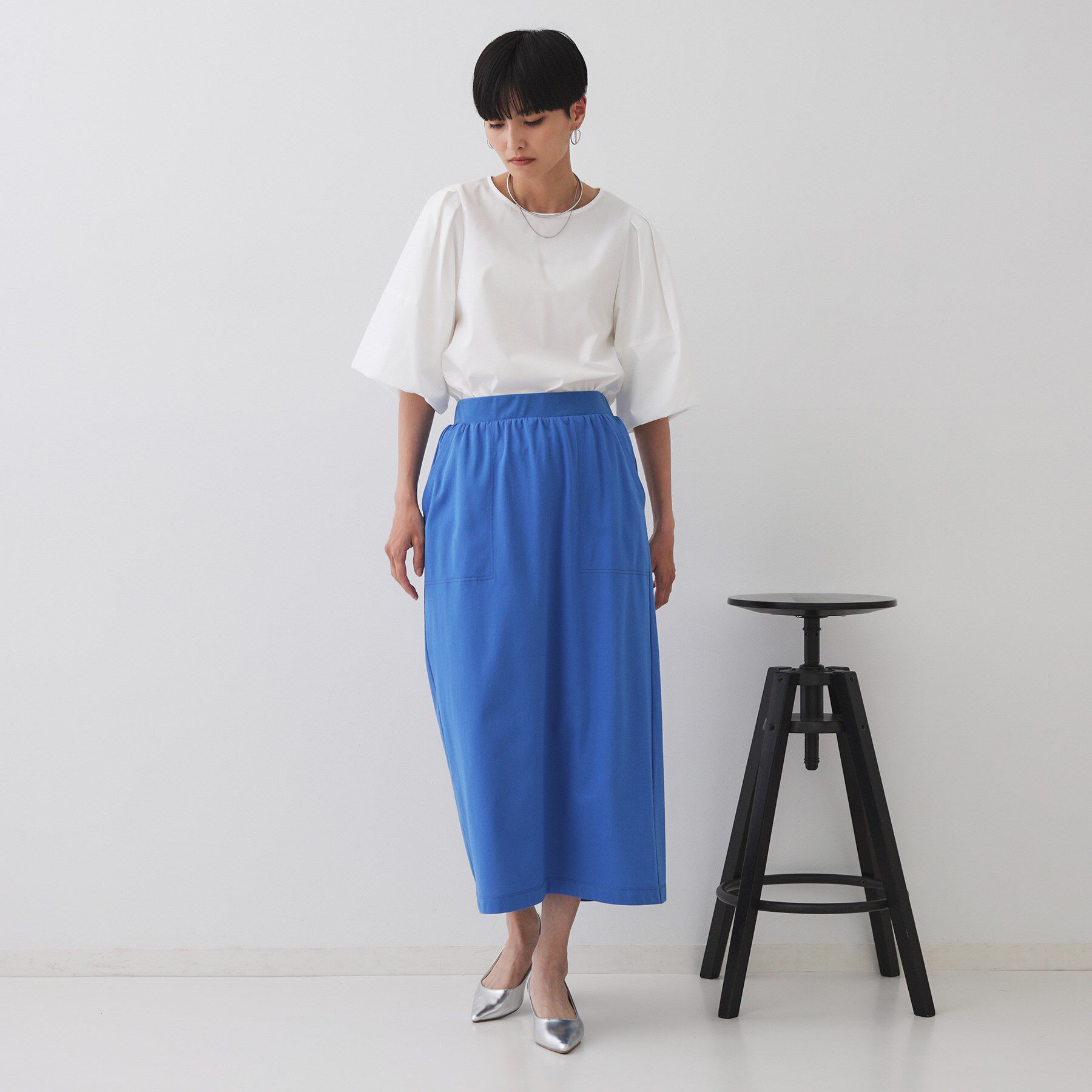 OPAQUE.CLIP「イージーナロースカート/セットアップ対応【UVケア/接触冷感/洗濯機洗い可】」|スカート|