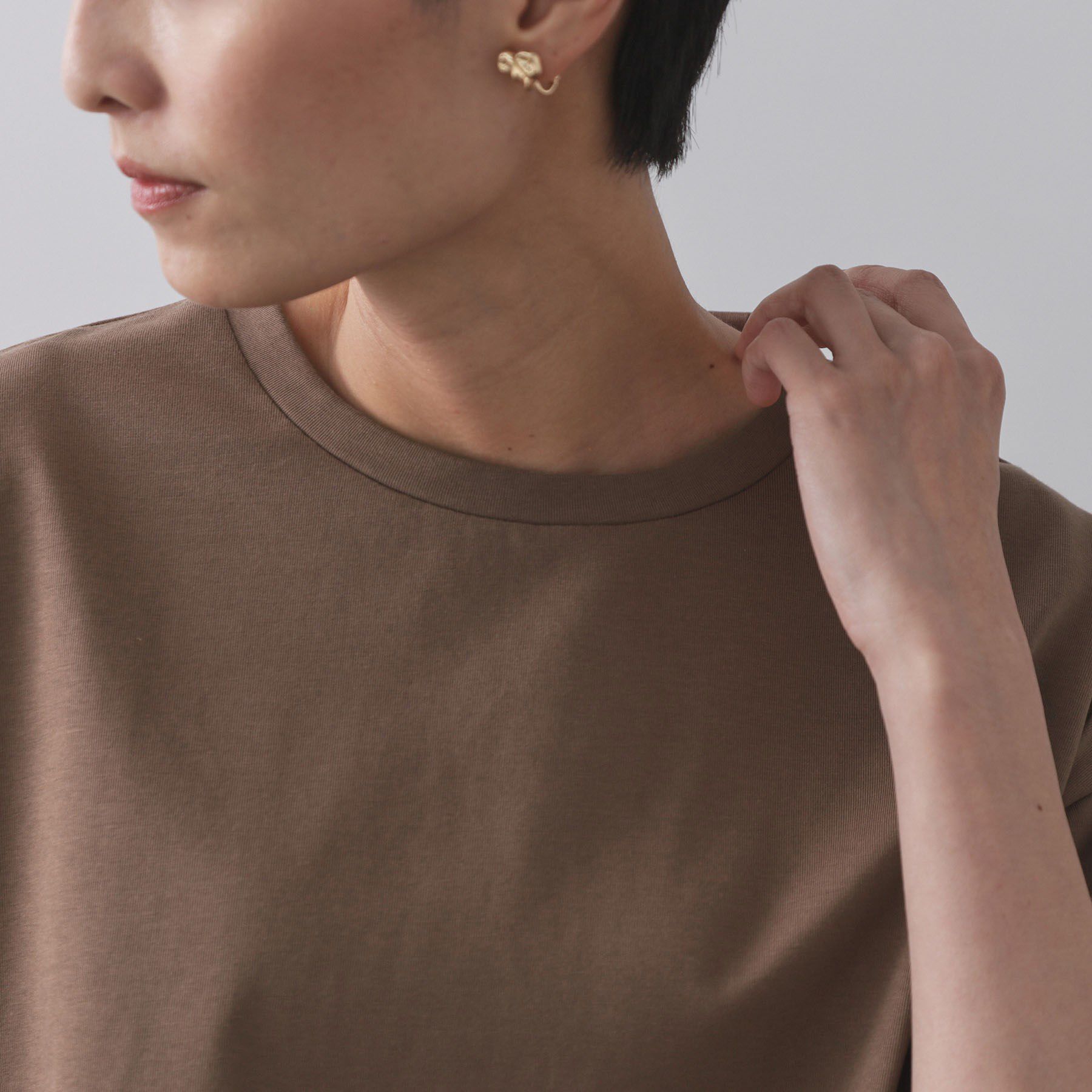 OPAQUE.CLIP「裾ドロストTシャツ【洗濯機洗い可】」|Tシャツ・カットソー|